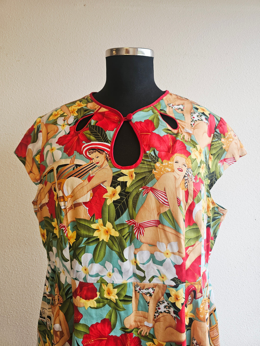 Bannen retro jurk 4XL