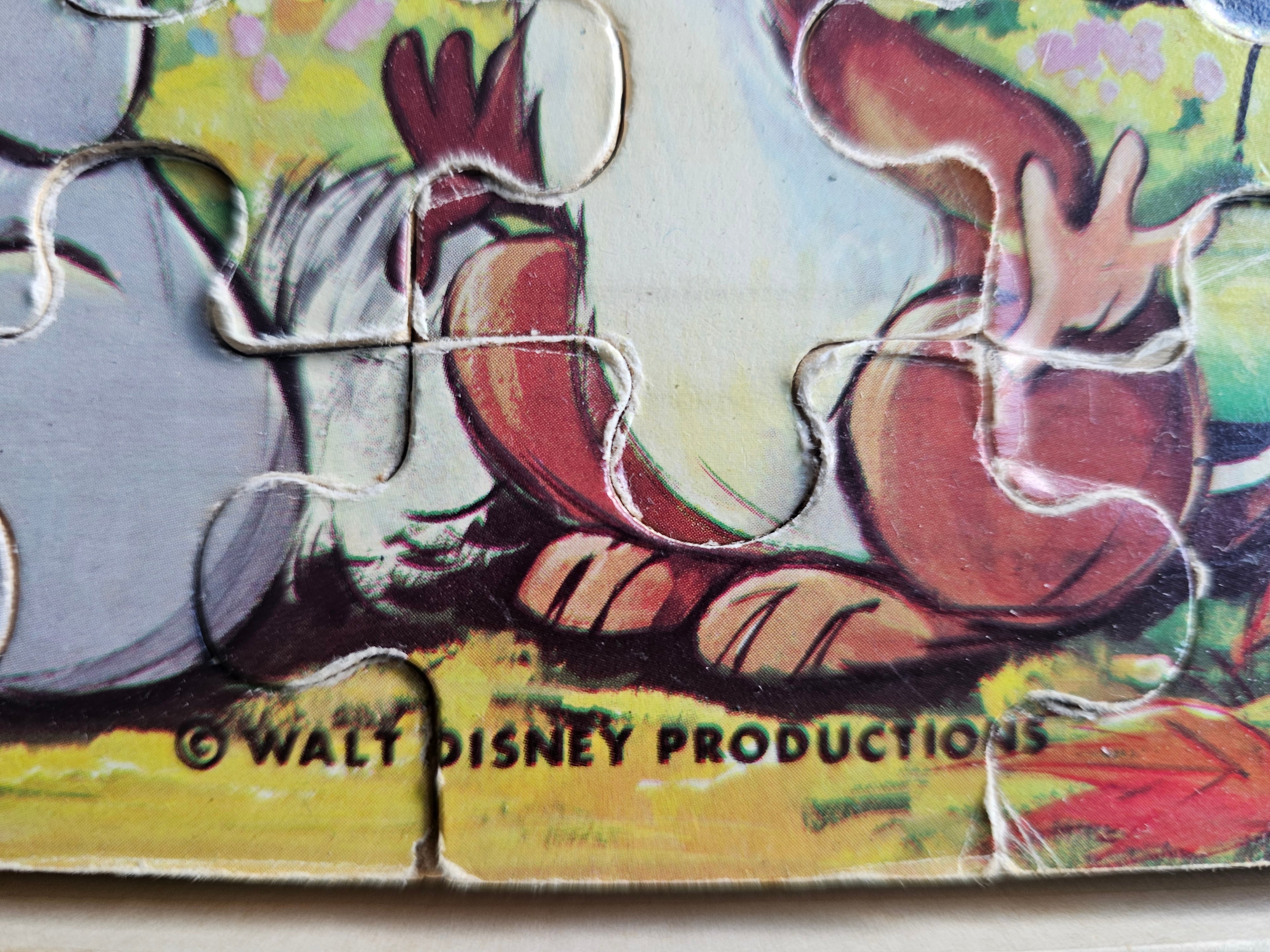 Disney vintage puzzel hout Kolibri 1970s Stampertje