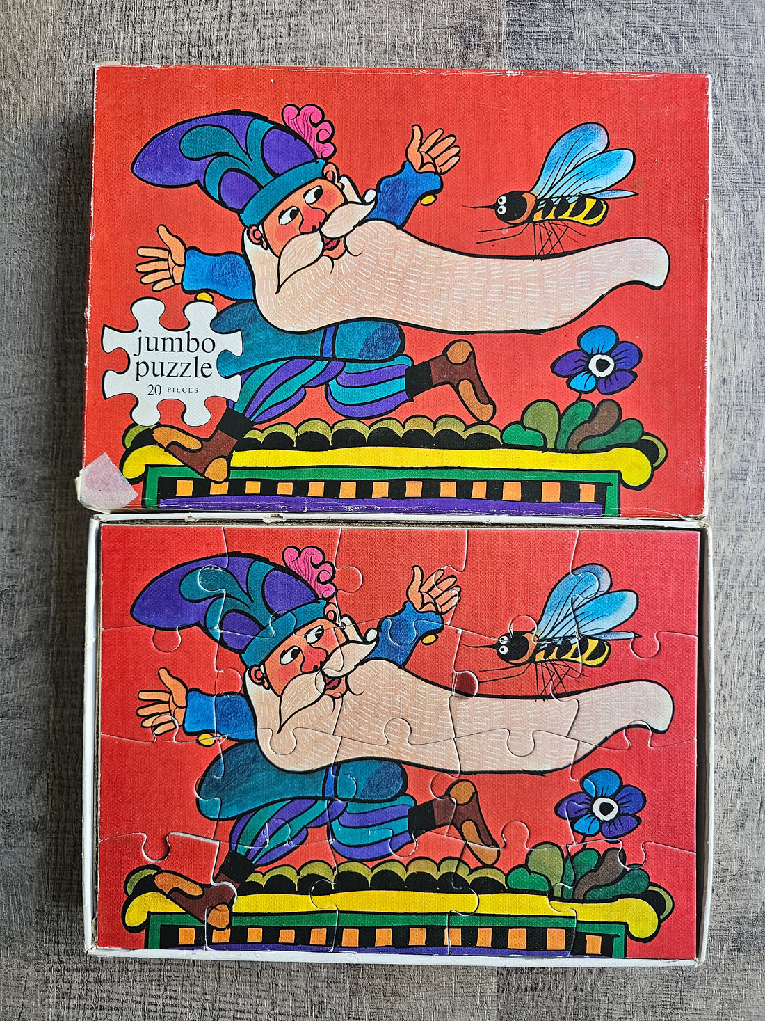 Alfons van Heusden vintage puzzel kabouter