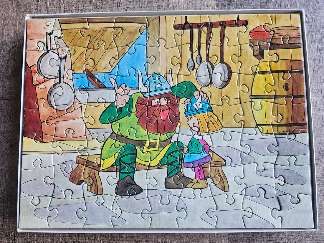 Vintage puzzel Wickie de Viking 1975 63 stukjes