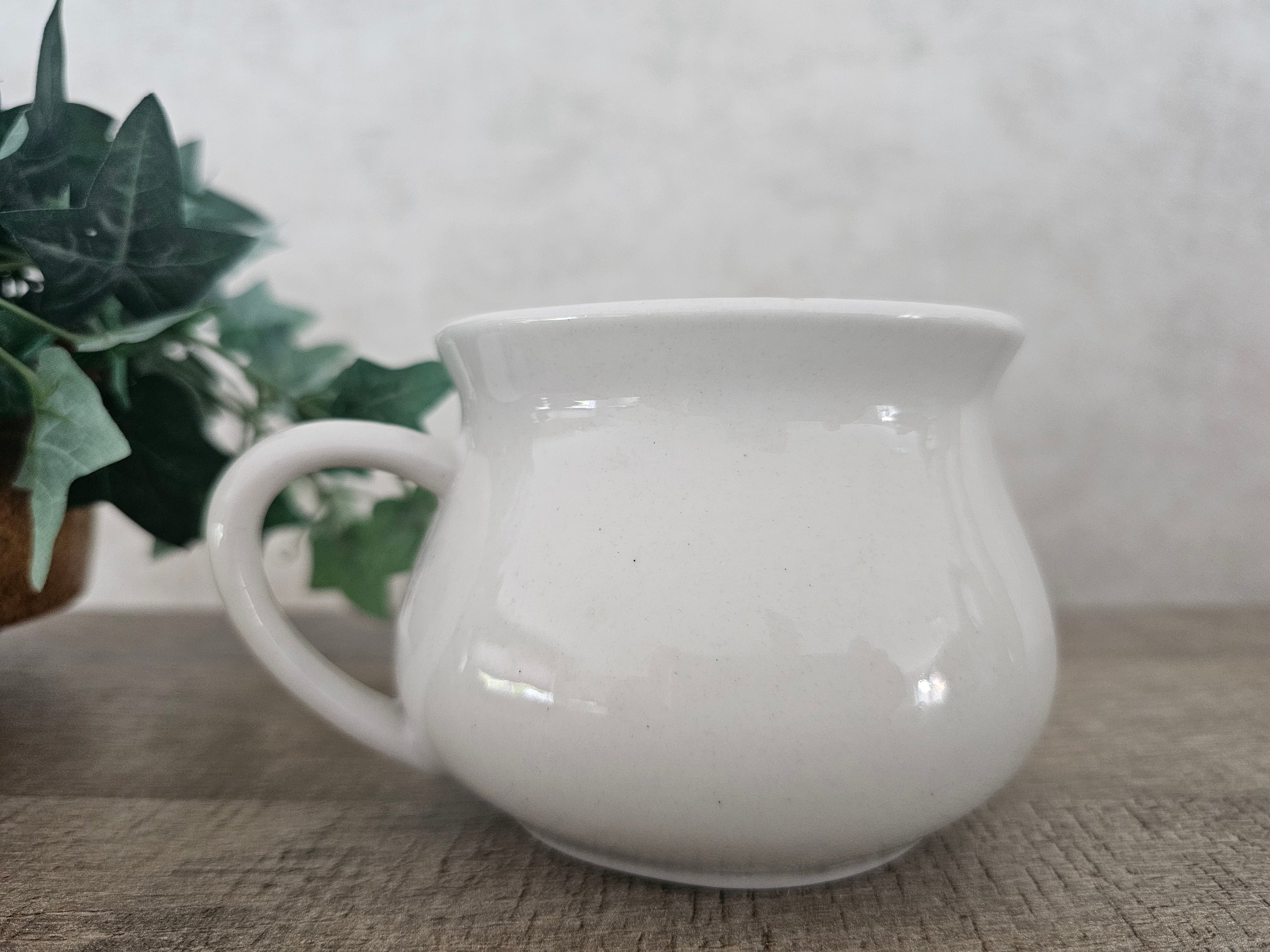 Witte vintage soepkom onion soup