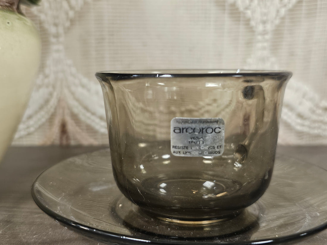 Arcoroc France rookglas kop en schotel