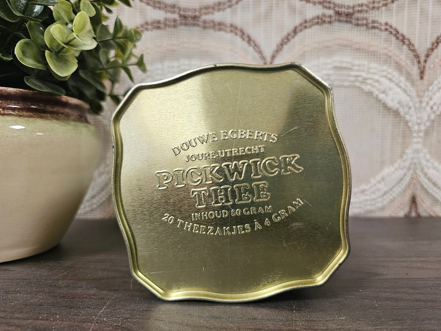 Douwe Egberts Pickwick thee blik groen