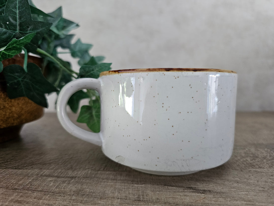 Vintage soepkom Uiensoep met recept