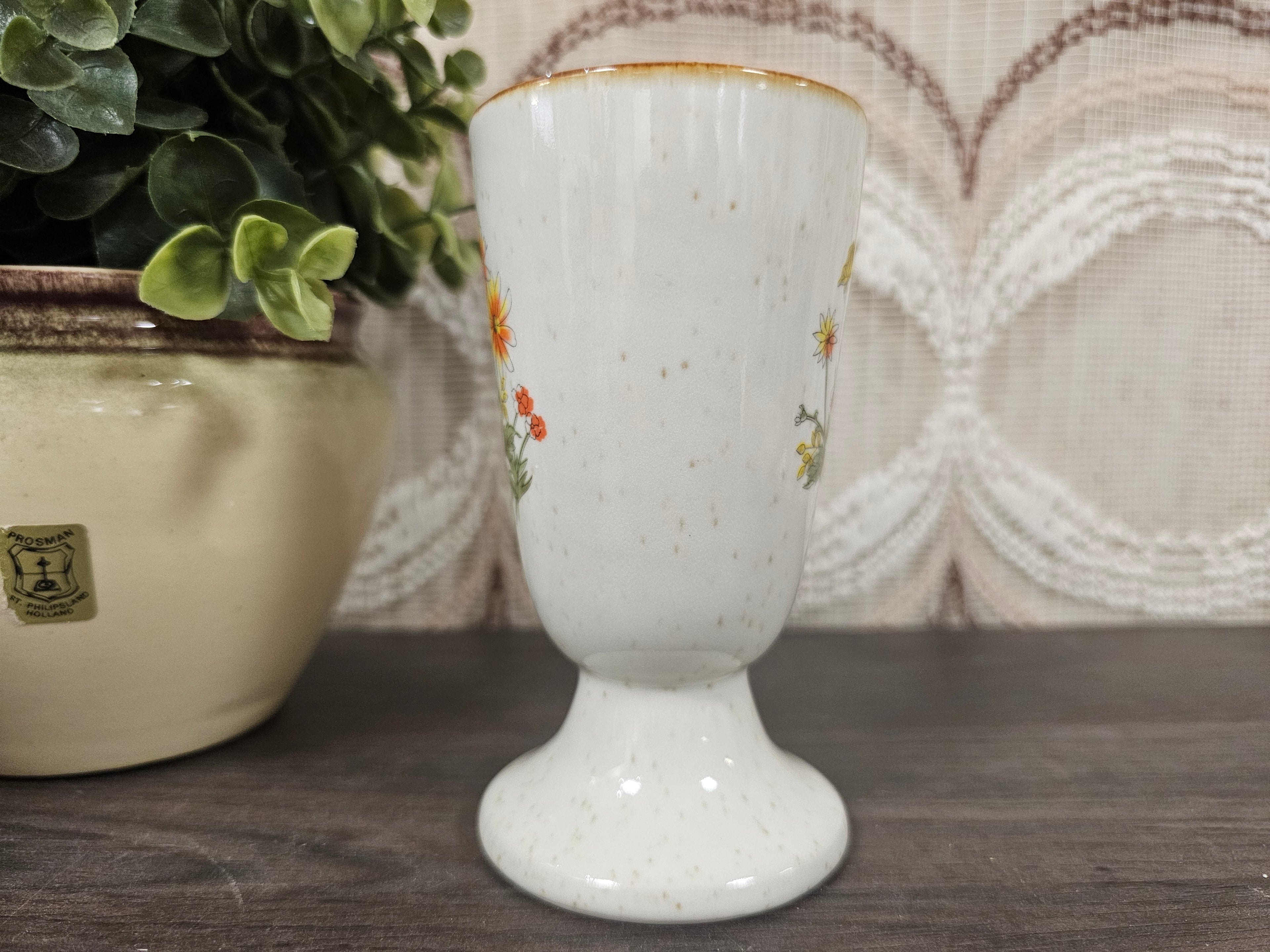 Wildflower hoge koffiebeker oranje bloemen