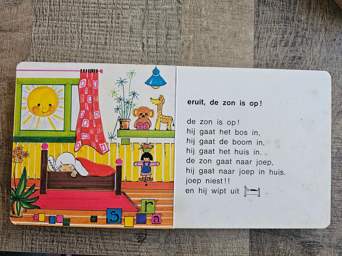 Botjes boekje 4 "Eruit, de zon is op" vintage kinderboekje