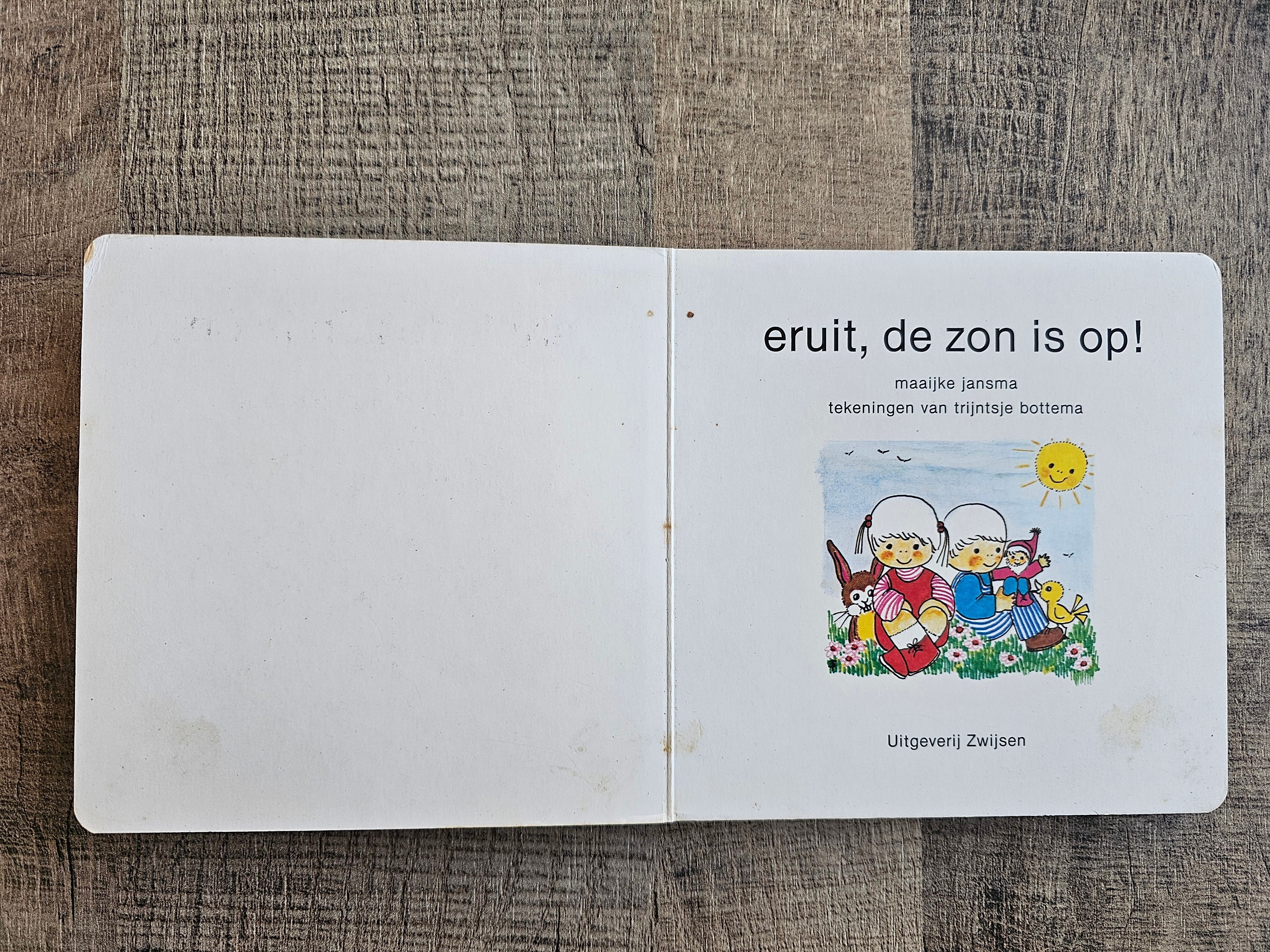 Botjes boekje 4 "Eruit, de zon is op" vintage kinderboekje