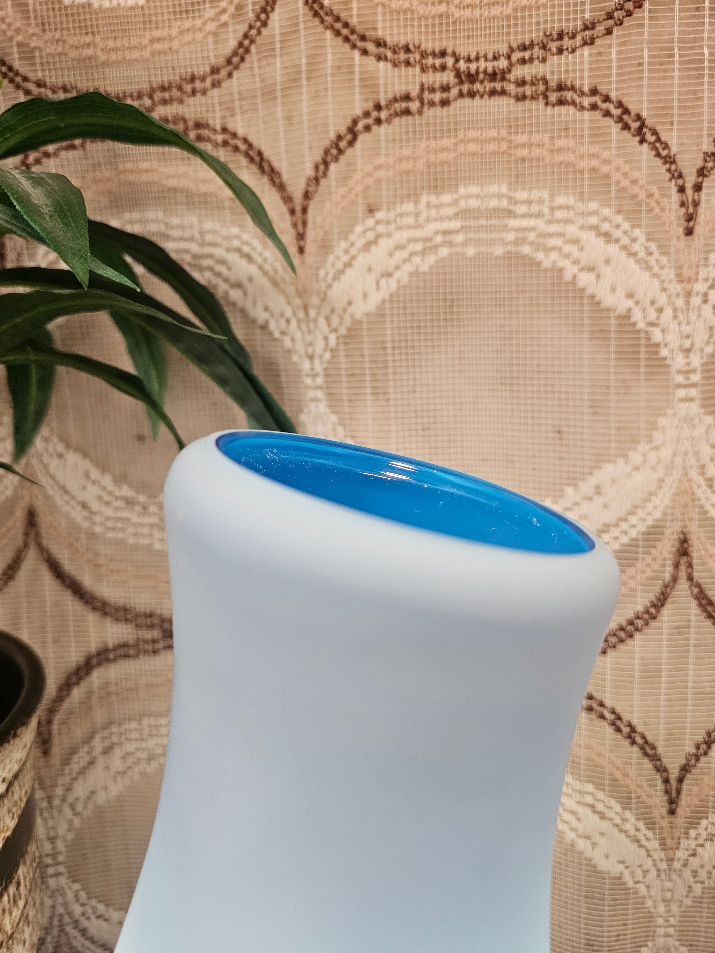 Ikea Mylonit glazen lamp blauw