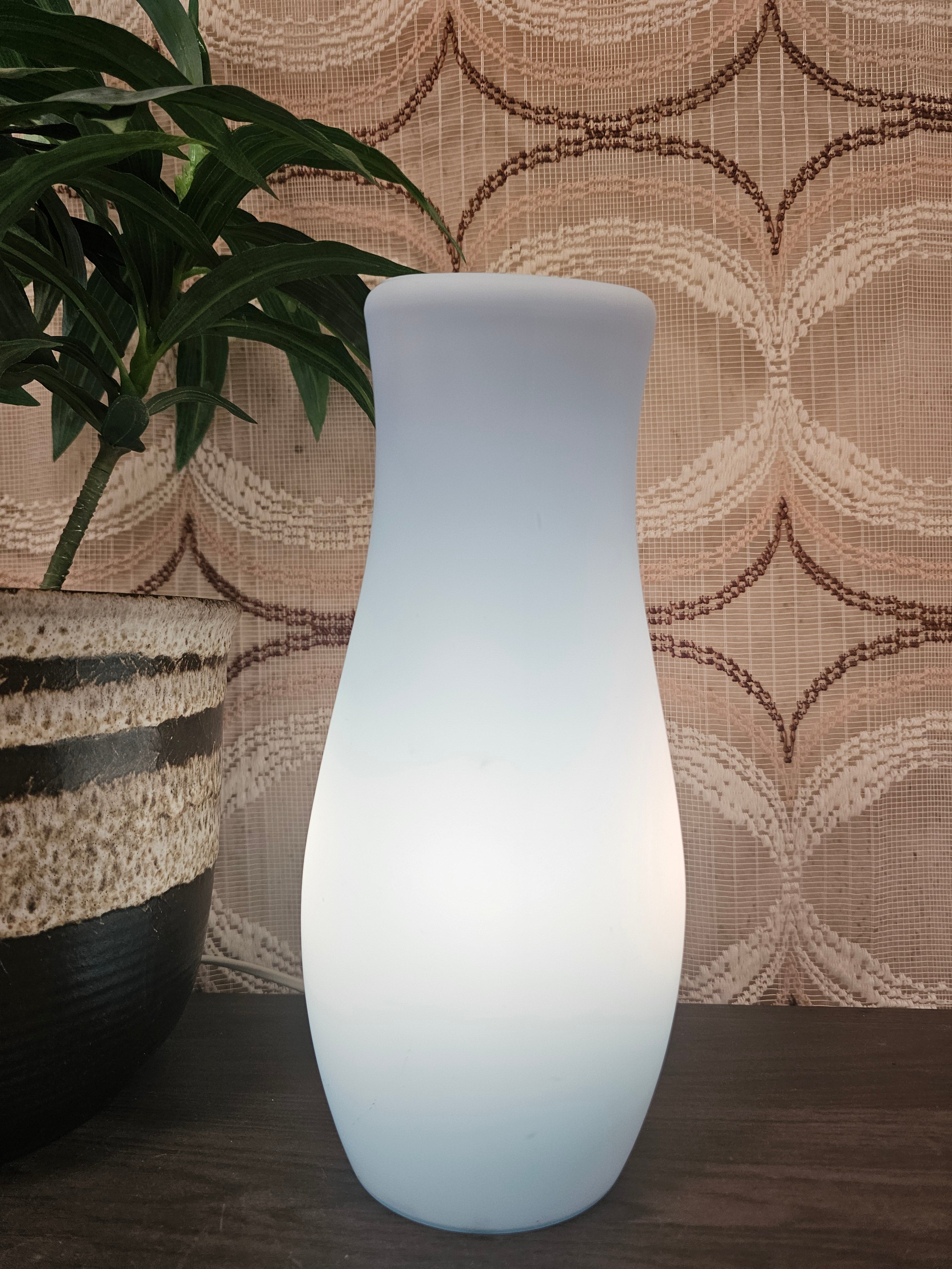 Ikea Mylonit glazen lamp blauw