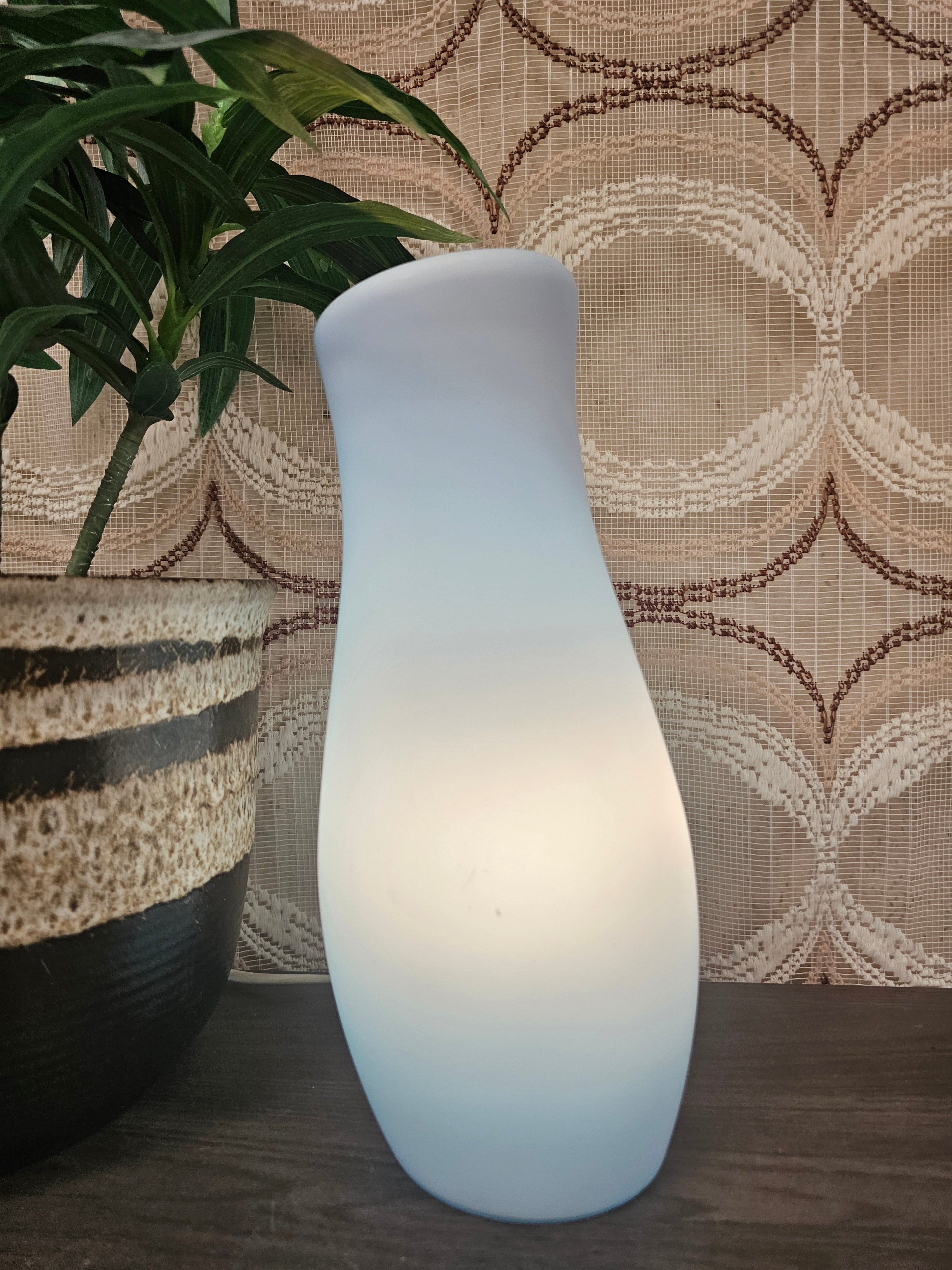 Ikea Mylonit glazen lamp blauw