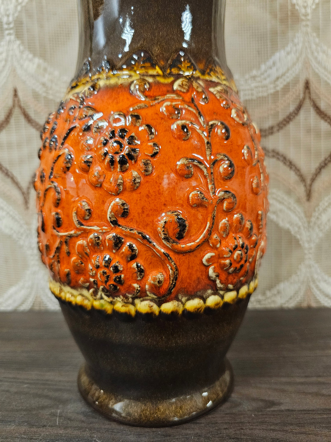 West Germany vaas oranje bruin 728-30