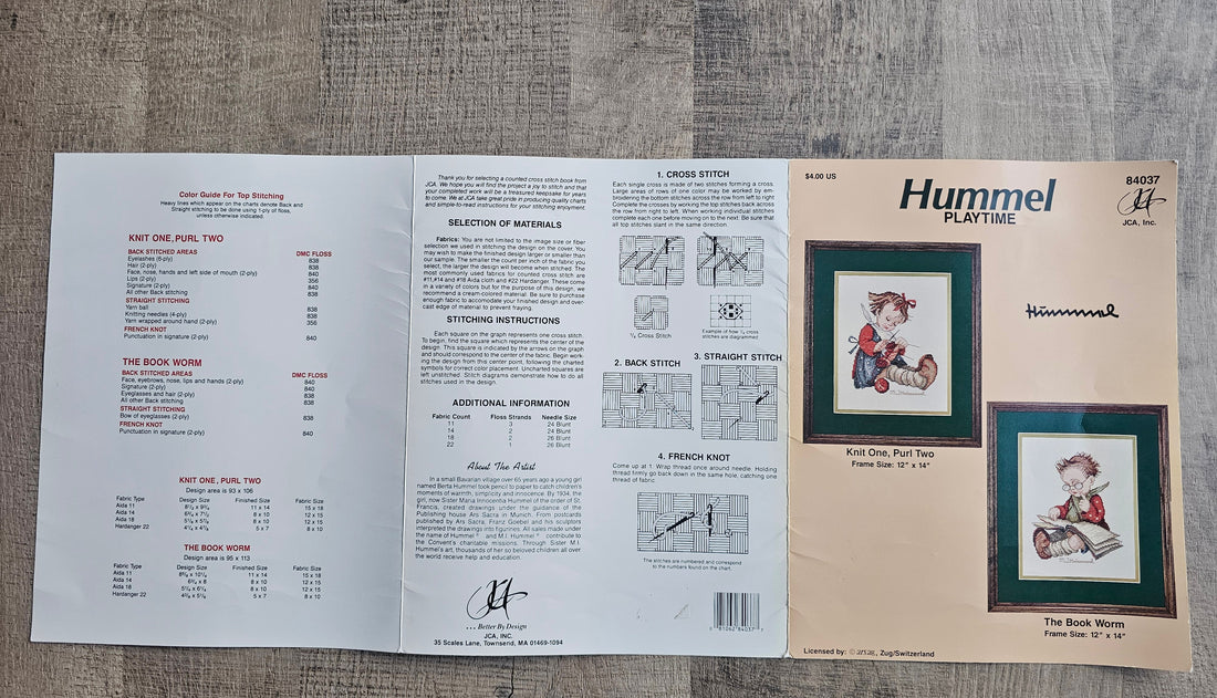 Hummel borduurpatroon kruissteek playtime