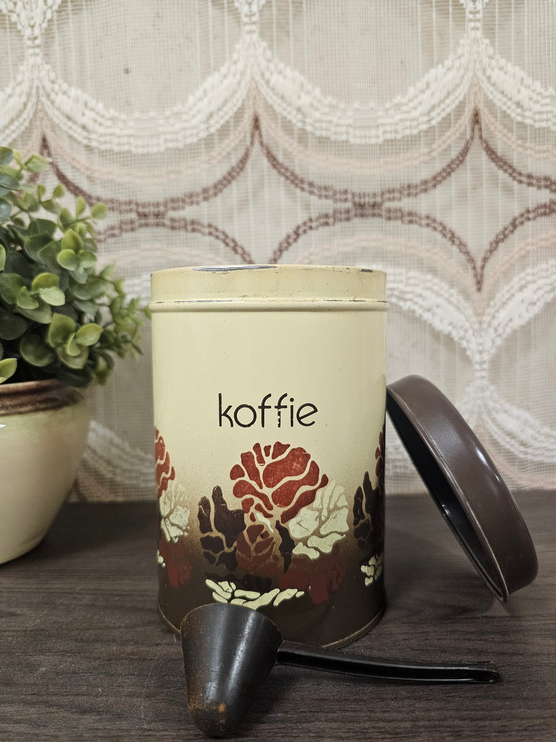 Brabantia koffieblik Batique jaren 70