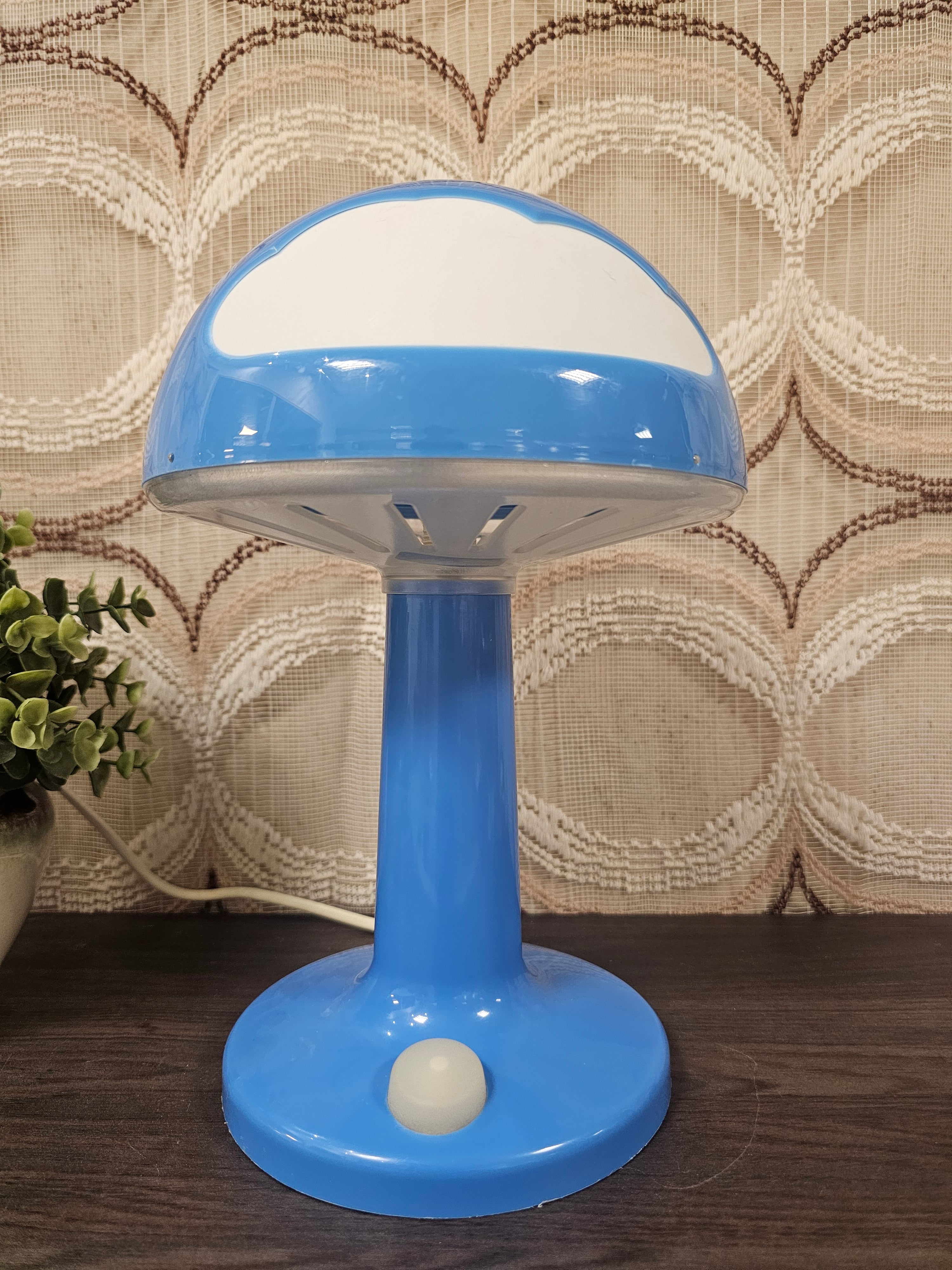 IKEA Skojig paddenstoellamp blauw met wolken
