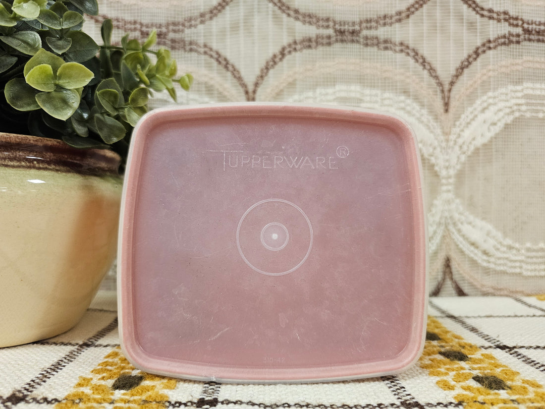 Tupperware bakje vierkant roestbruin