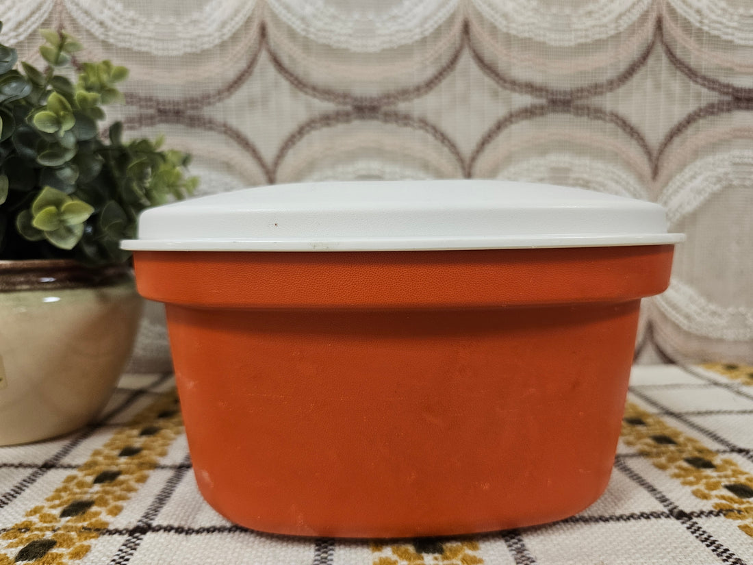 Tupperware oranje serveerwonder met vergiet