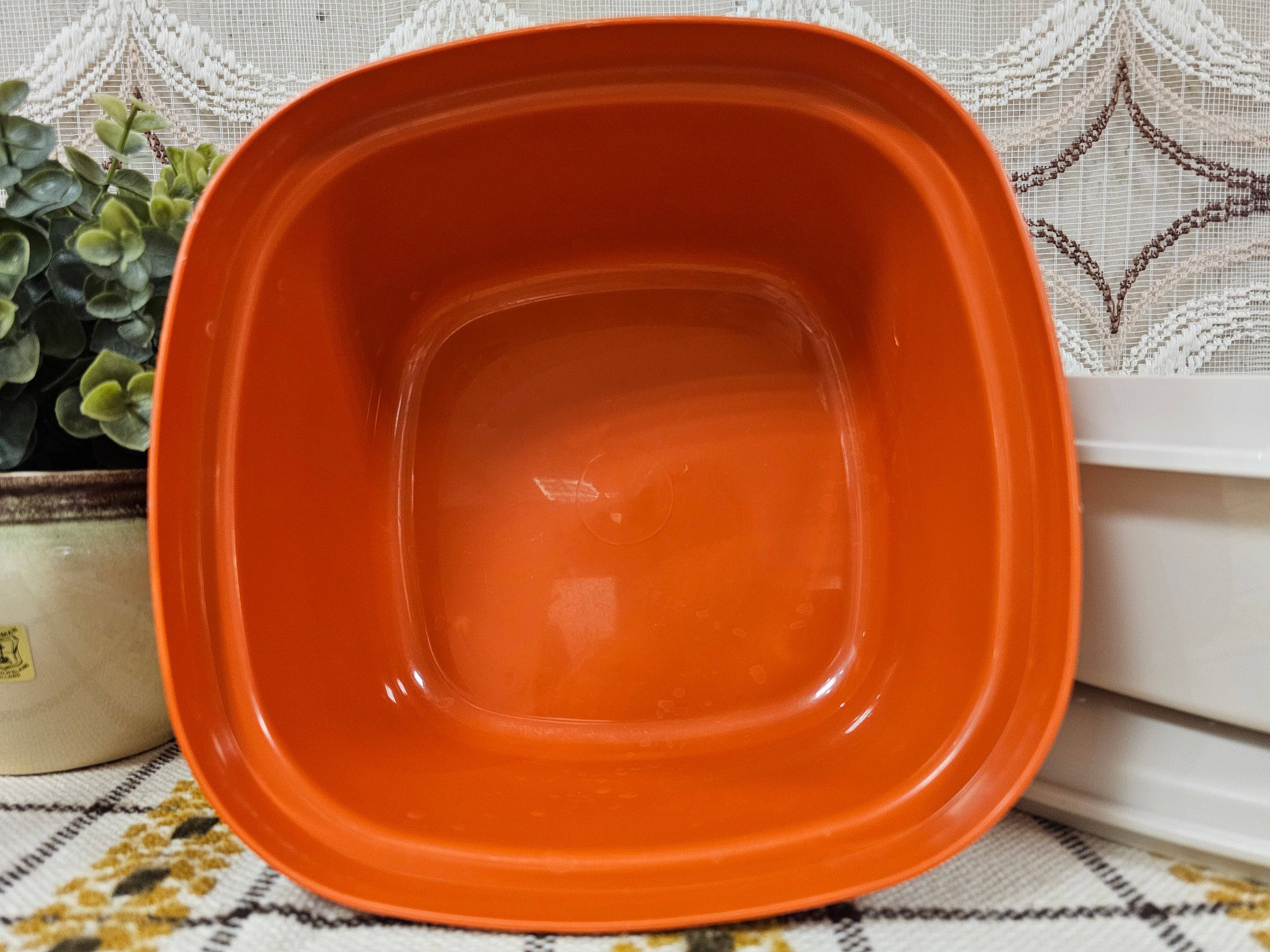 Tupperware oranje serveerwonder met vergiet