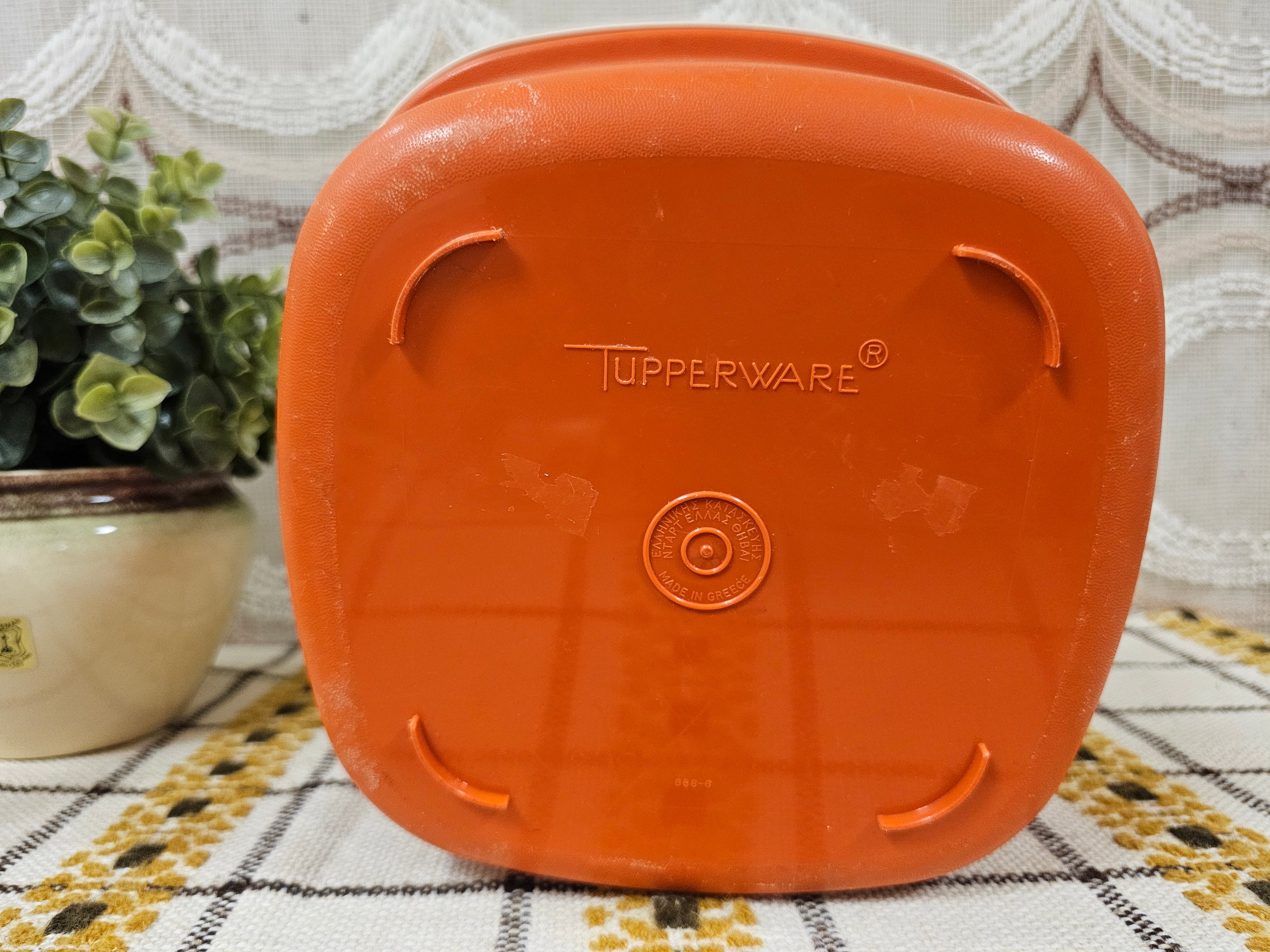 Tupperware oranje serveerwonder met vergiet