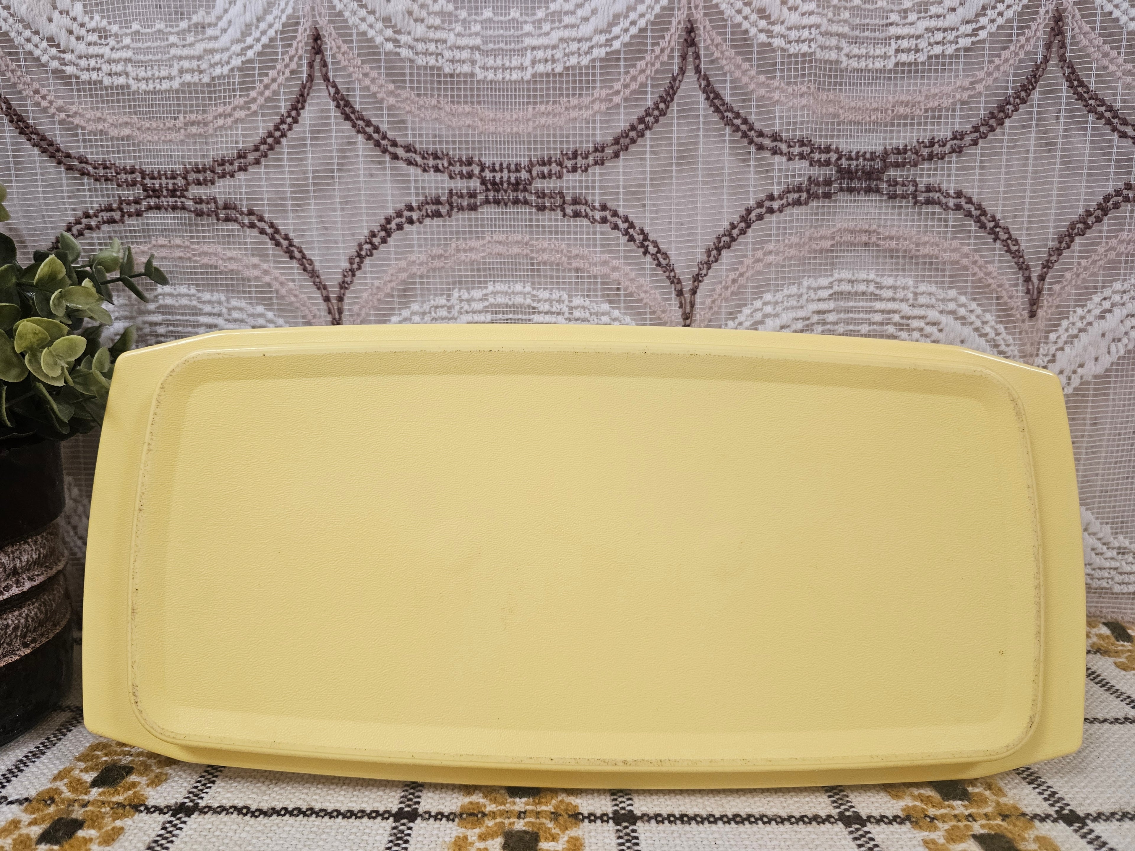 Tupperware cakedoos pastel geel