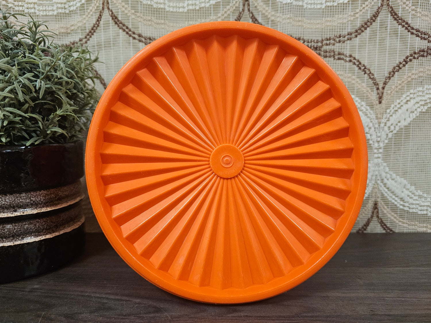 Tupperware oranje koektrommel