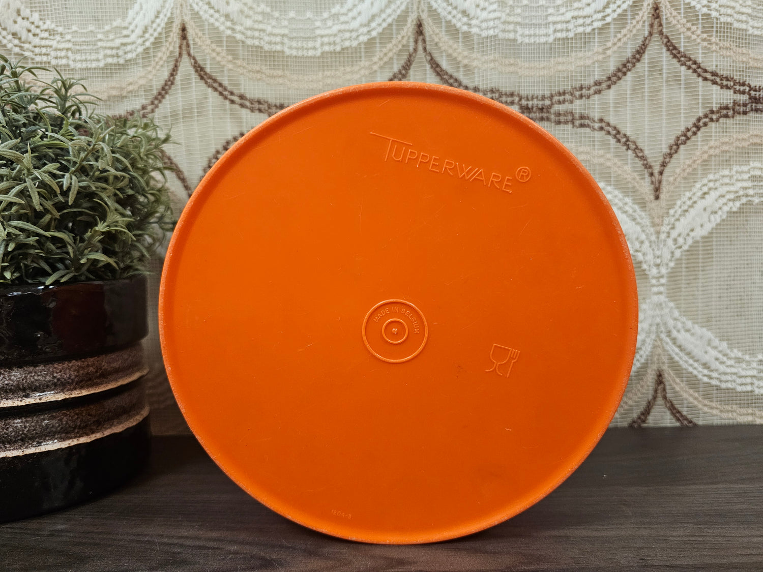 Tupperware oranje koektrommel