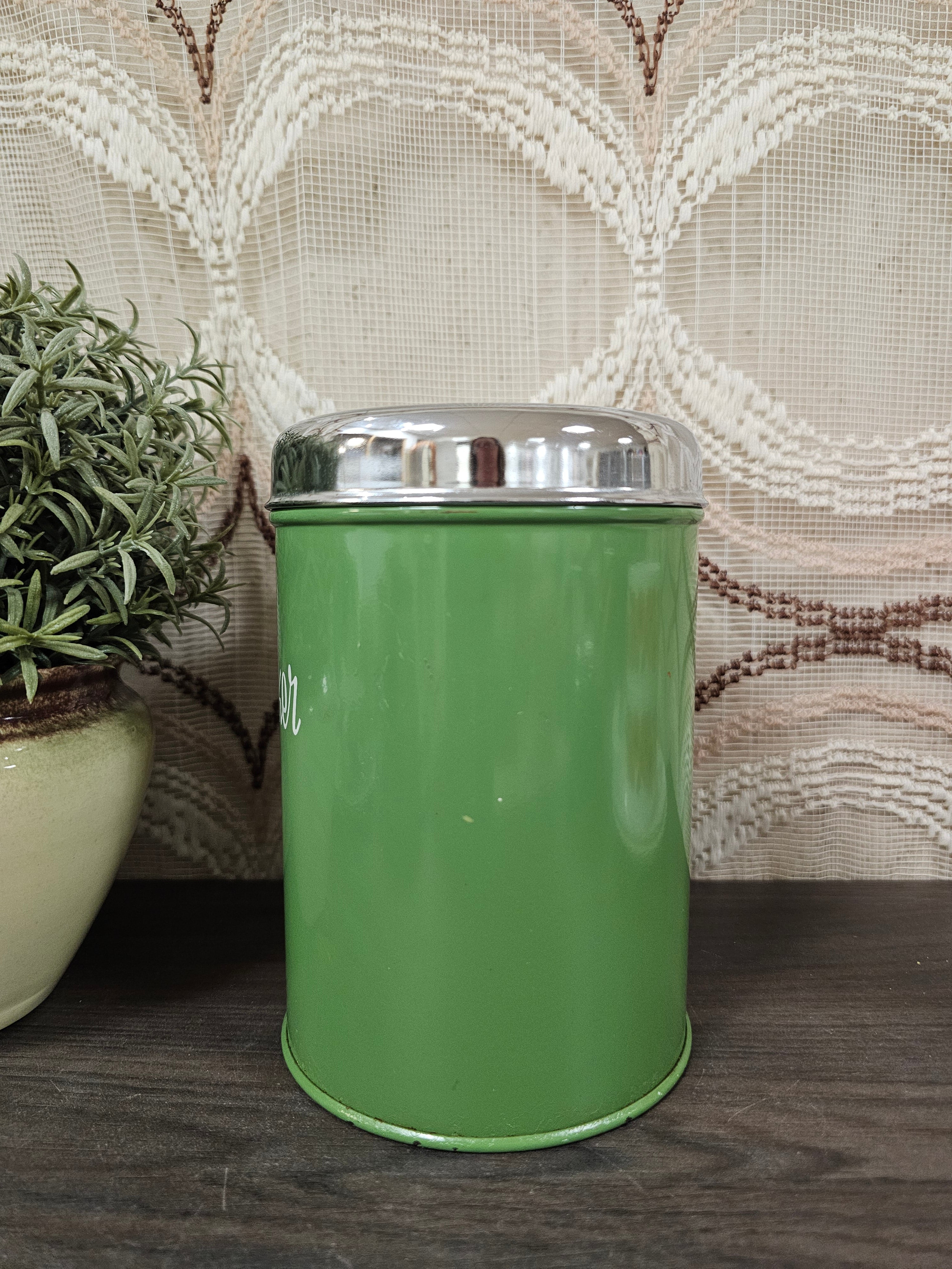 Brabantia suikerblik vintage resedagroen – jaren 70