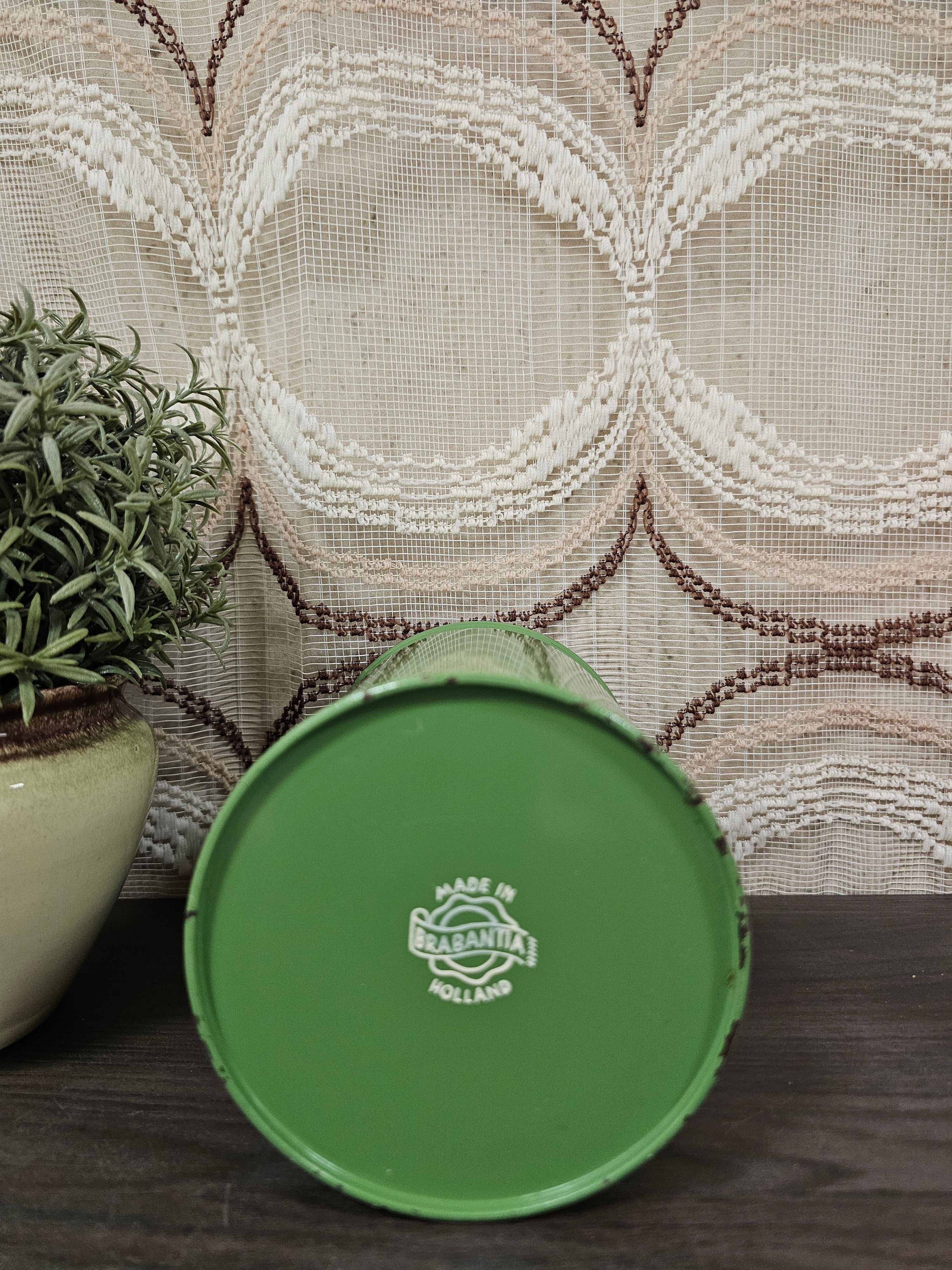 Brabantia suikerblik vintage resedagroen – jaren 70