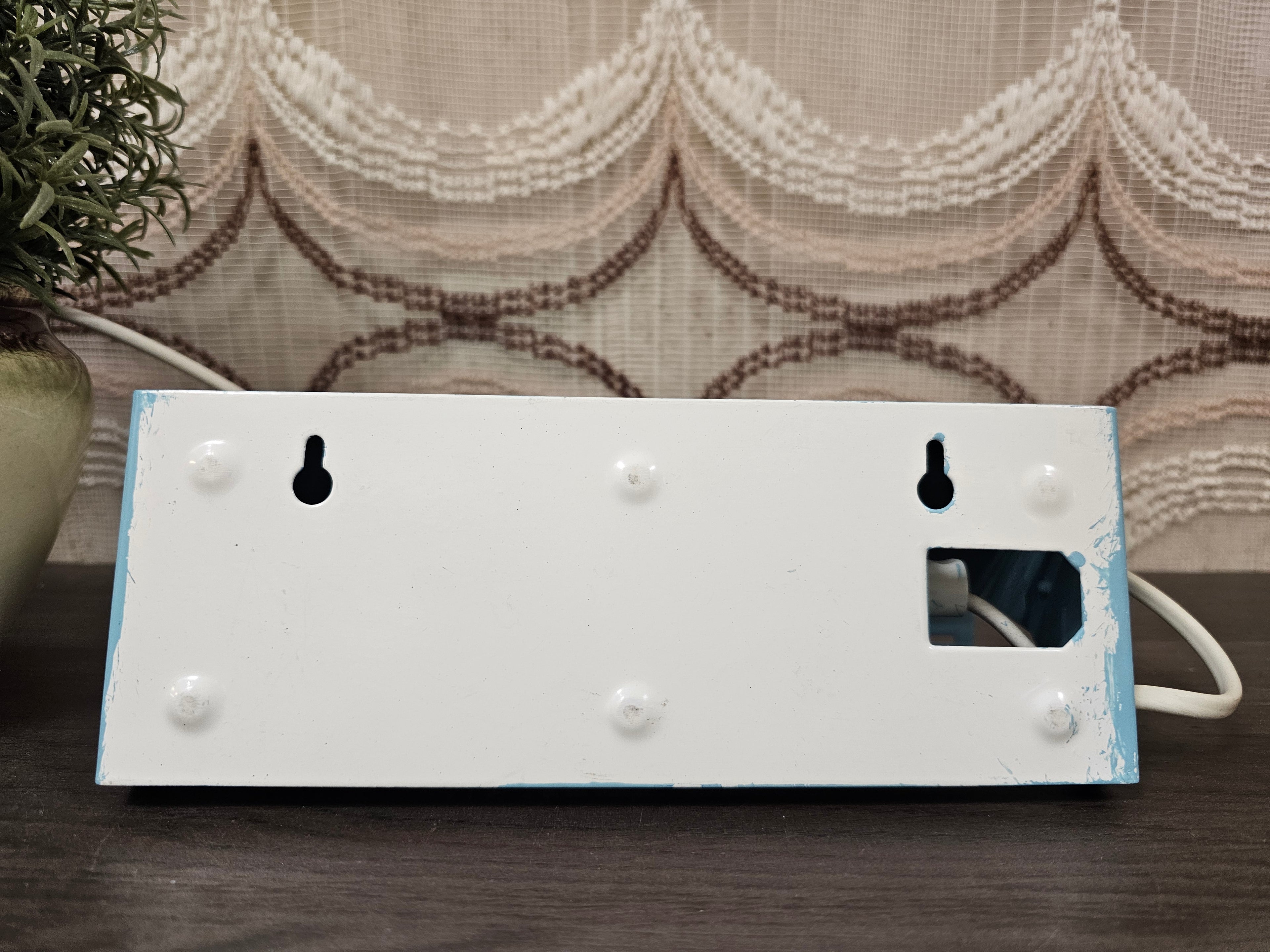 Lichtblauw metalen wandlamp Massive