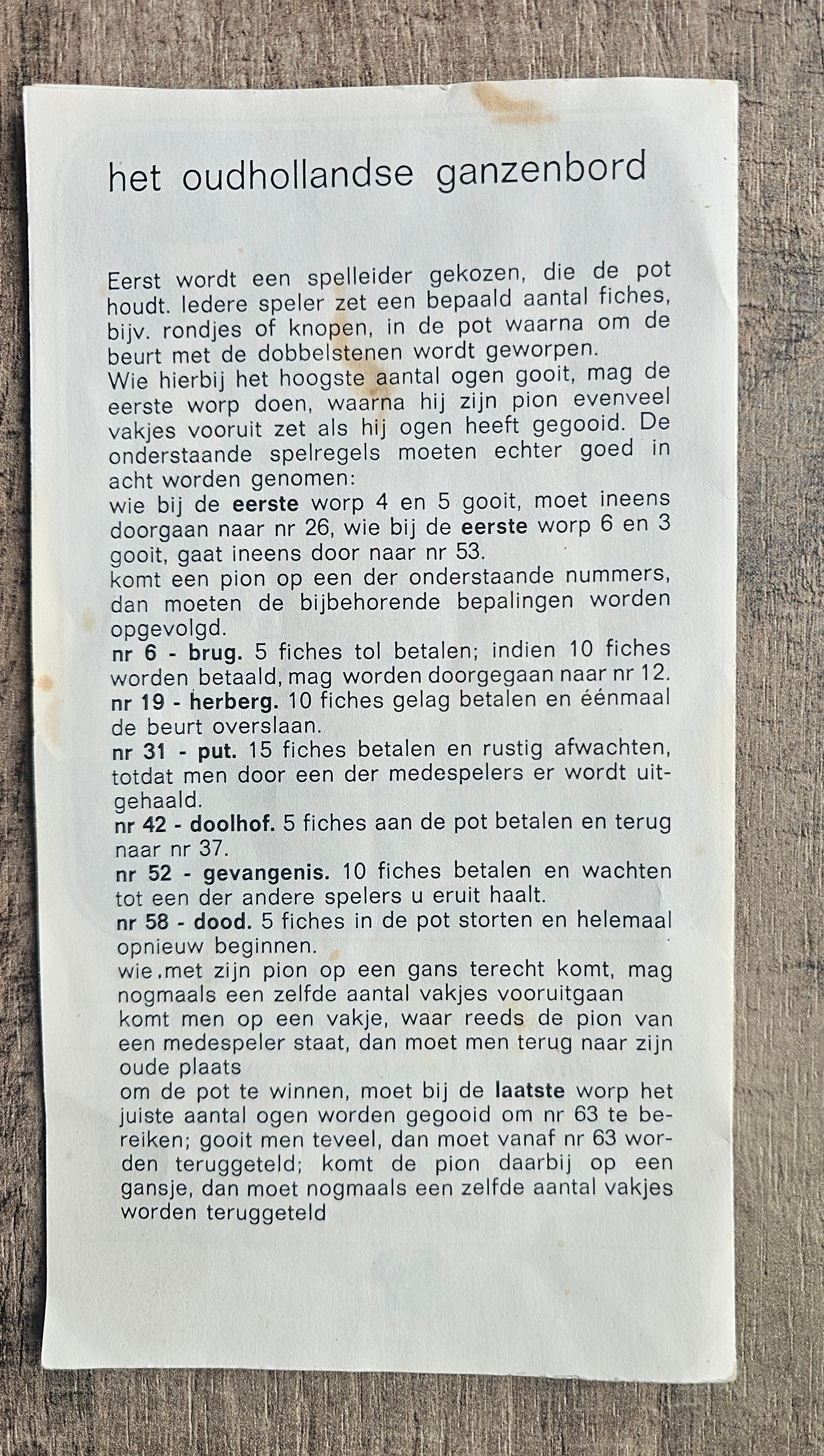 Jumbo Ganzenbord bordspel