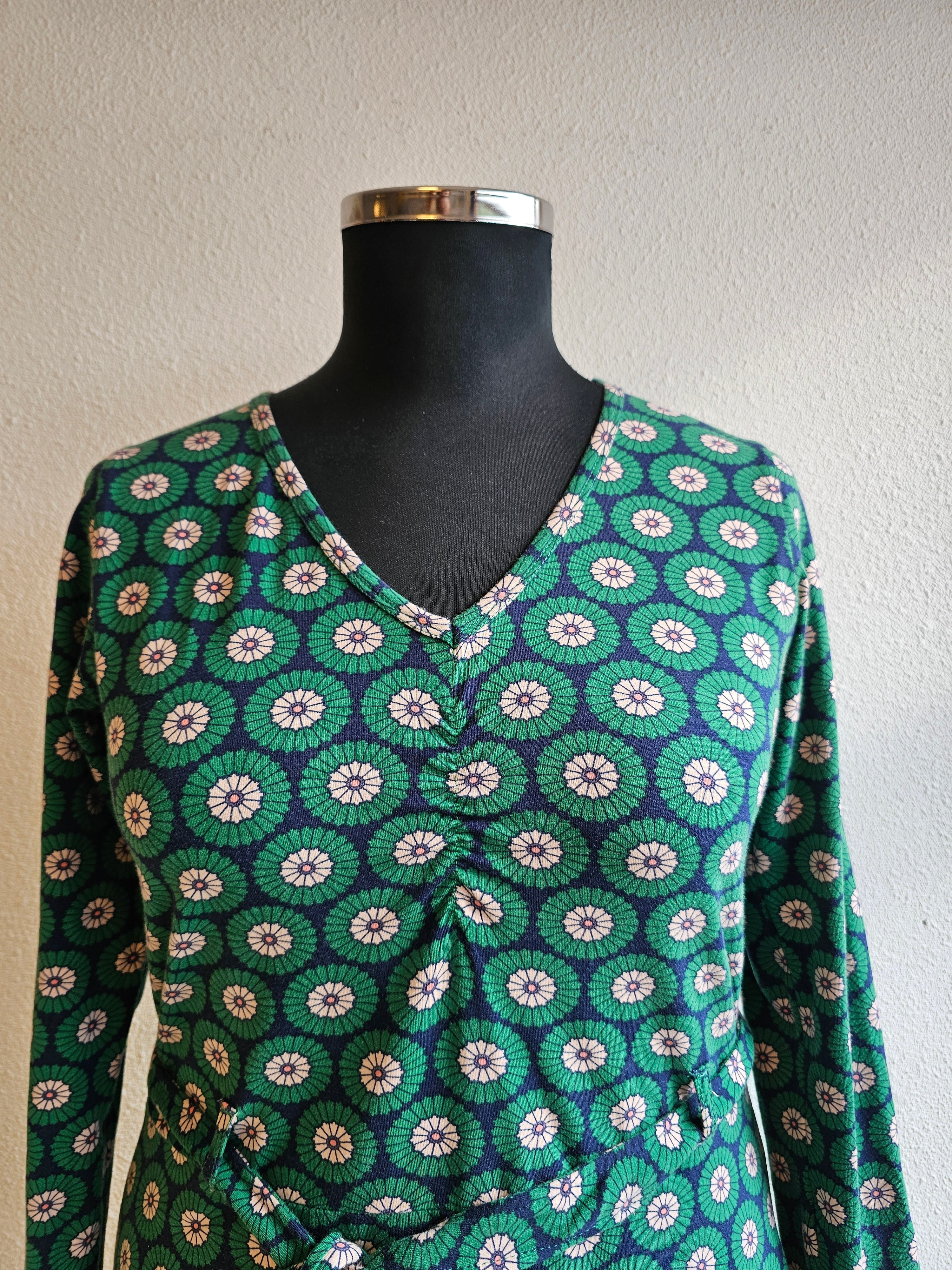 4 Funky Flavours jurk groene bloemen L