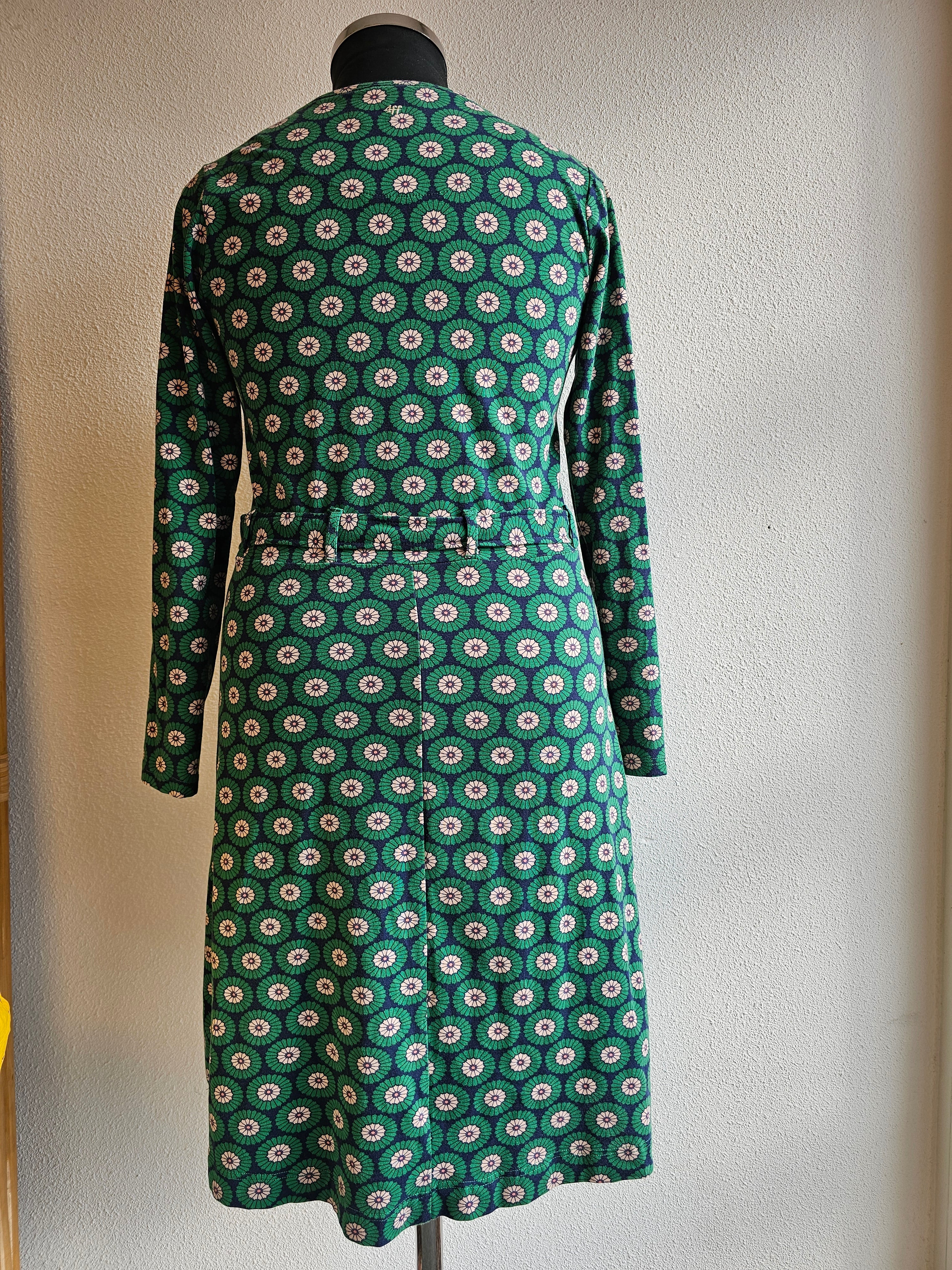 4 Funky Flavours jurk groene bloemen L