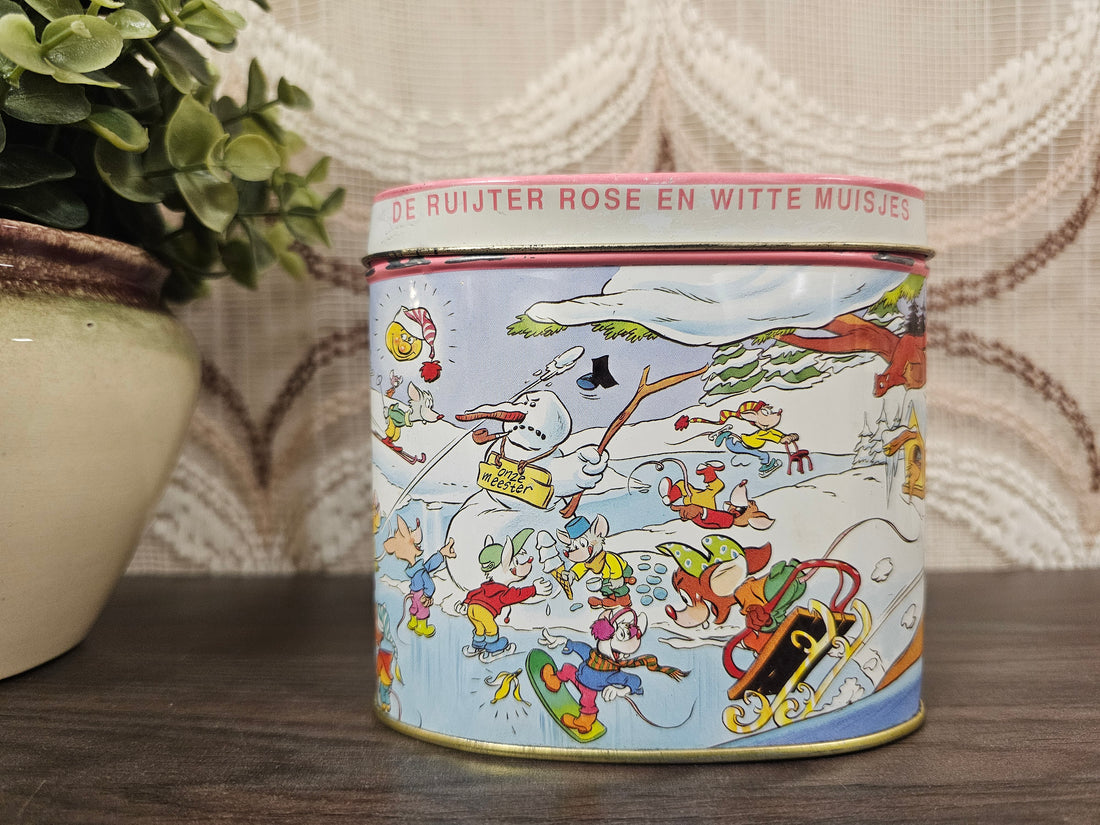 De Ruijter blik roze en witte muisjes ovaal