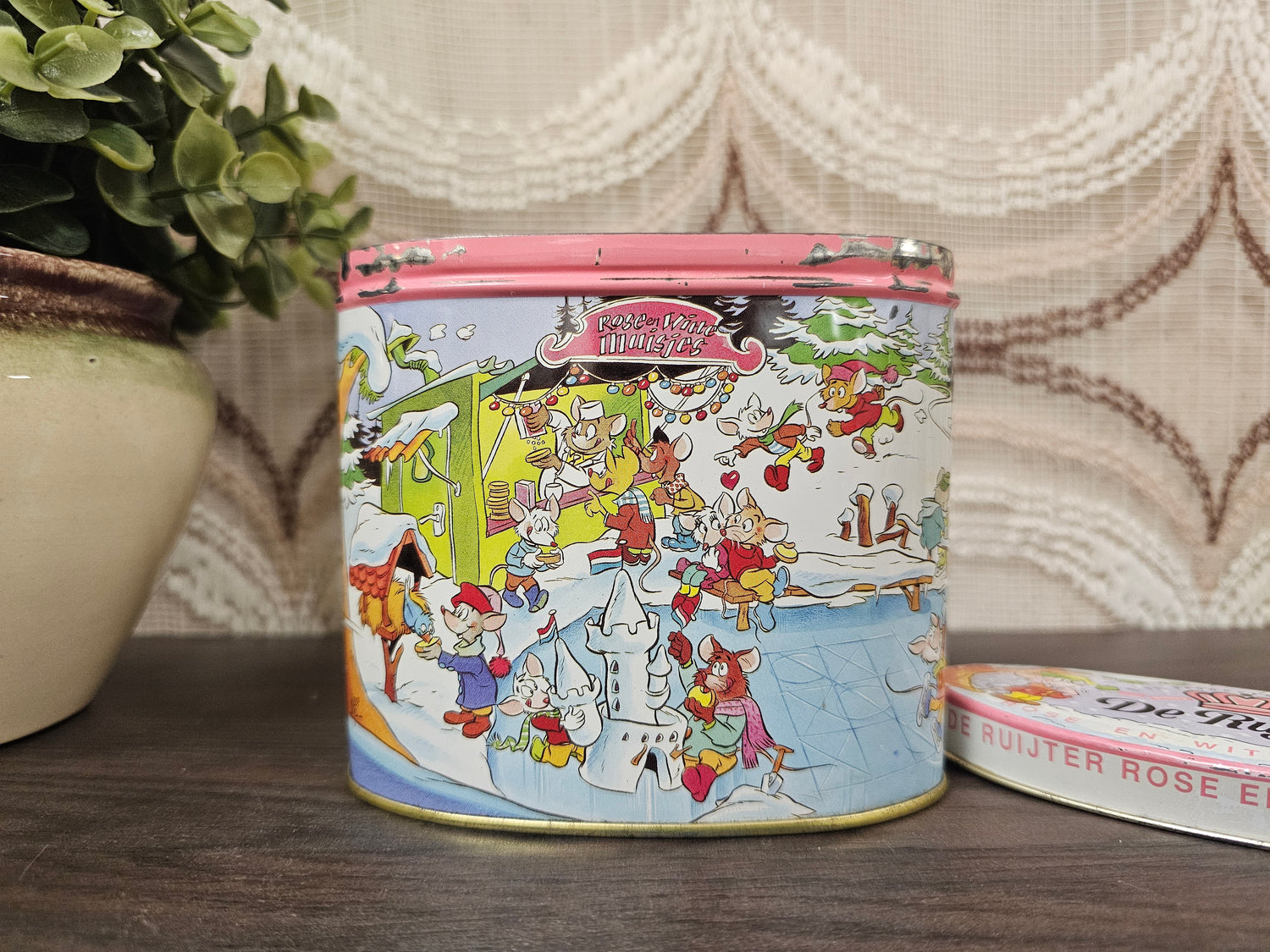 De Ruijter blik roze en witte muisjes ovaal