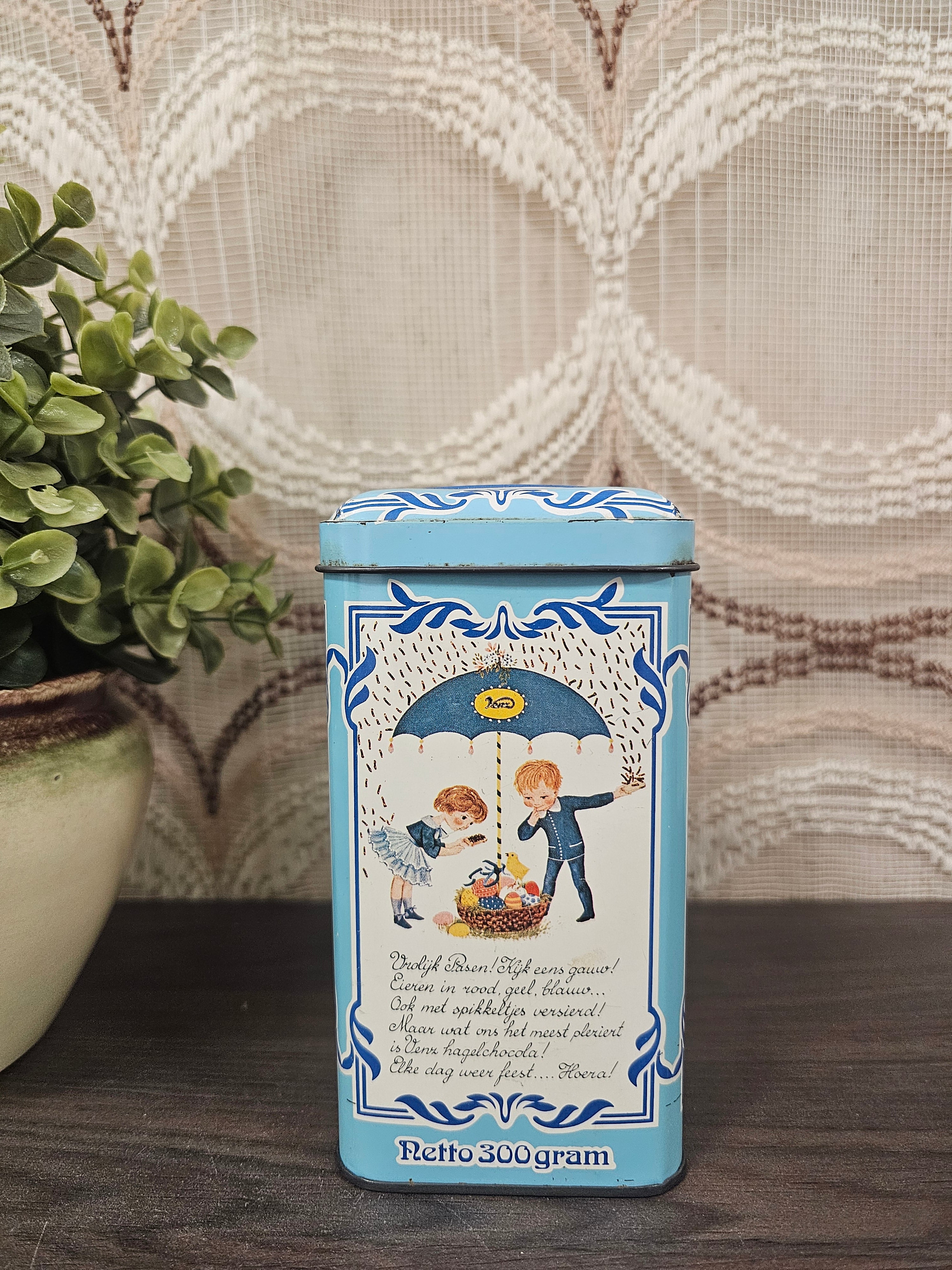 Venz melk hagelslag blik blauw met illustratie