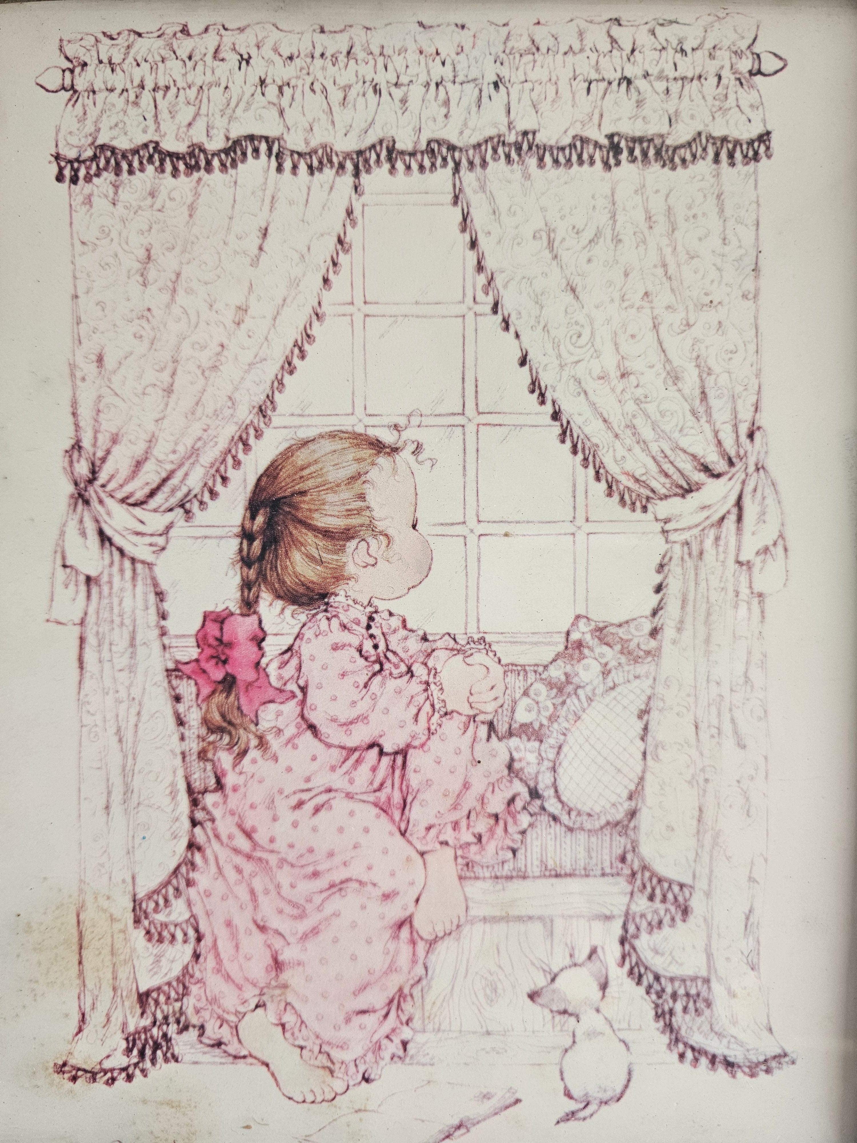 Sarah Kay wanddecoratie "meisje bij het raam"