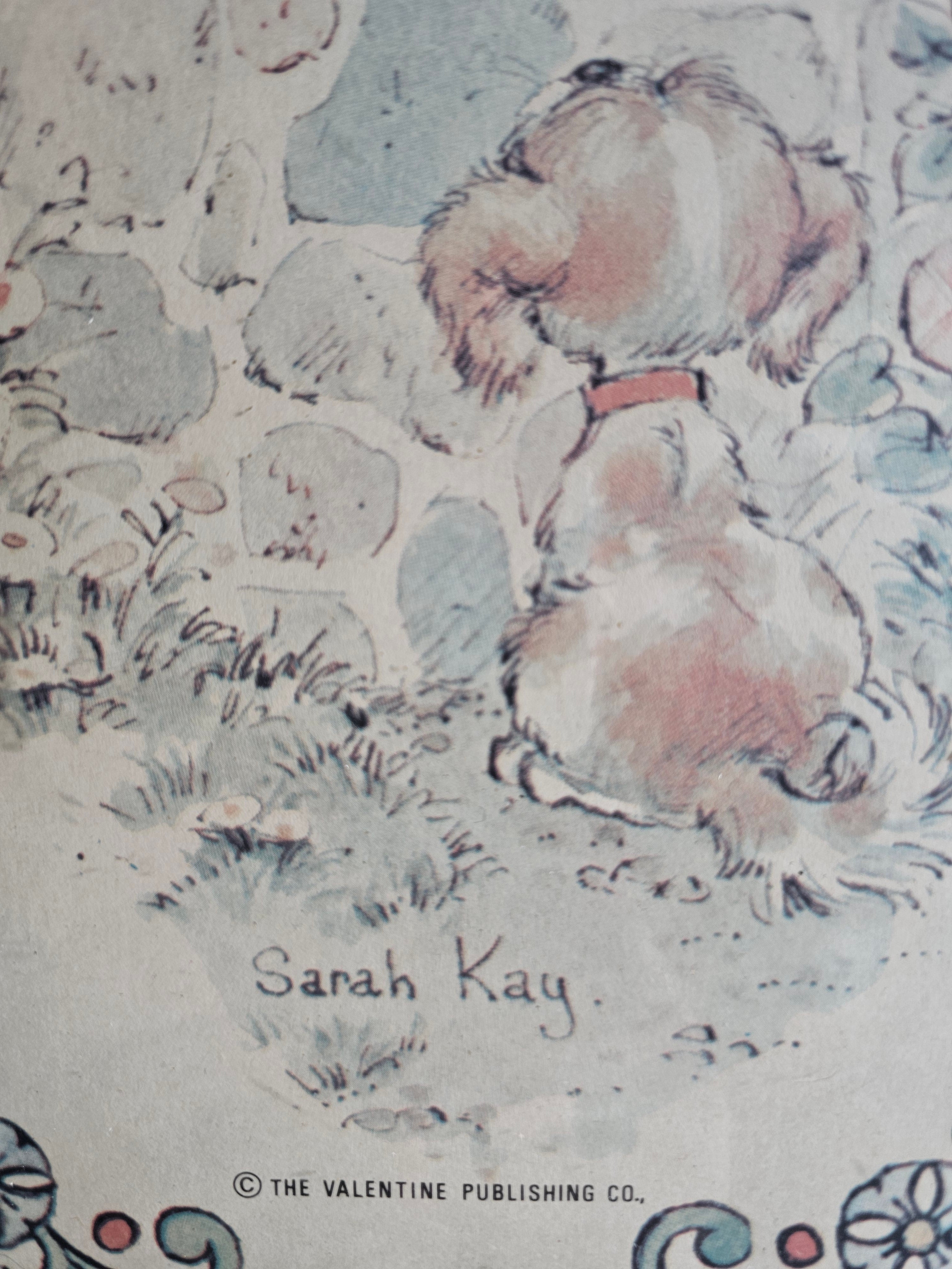 Sarah Kay ingelijste prent "meisje bij dewaterput"