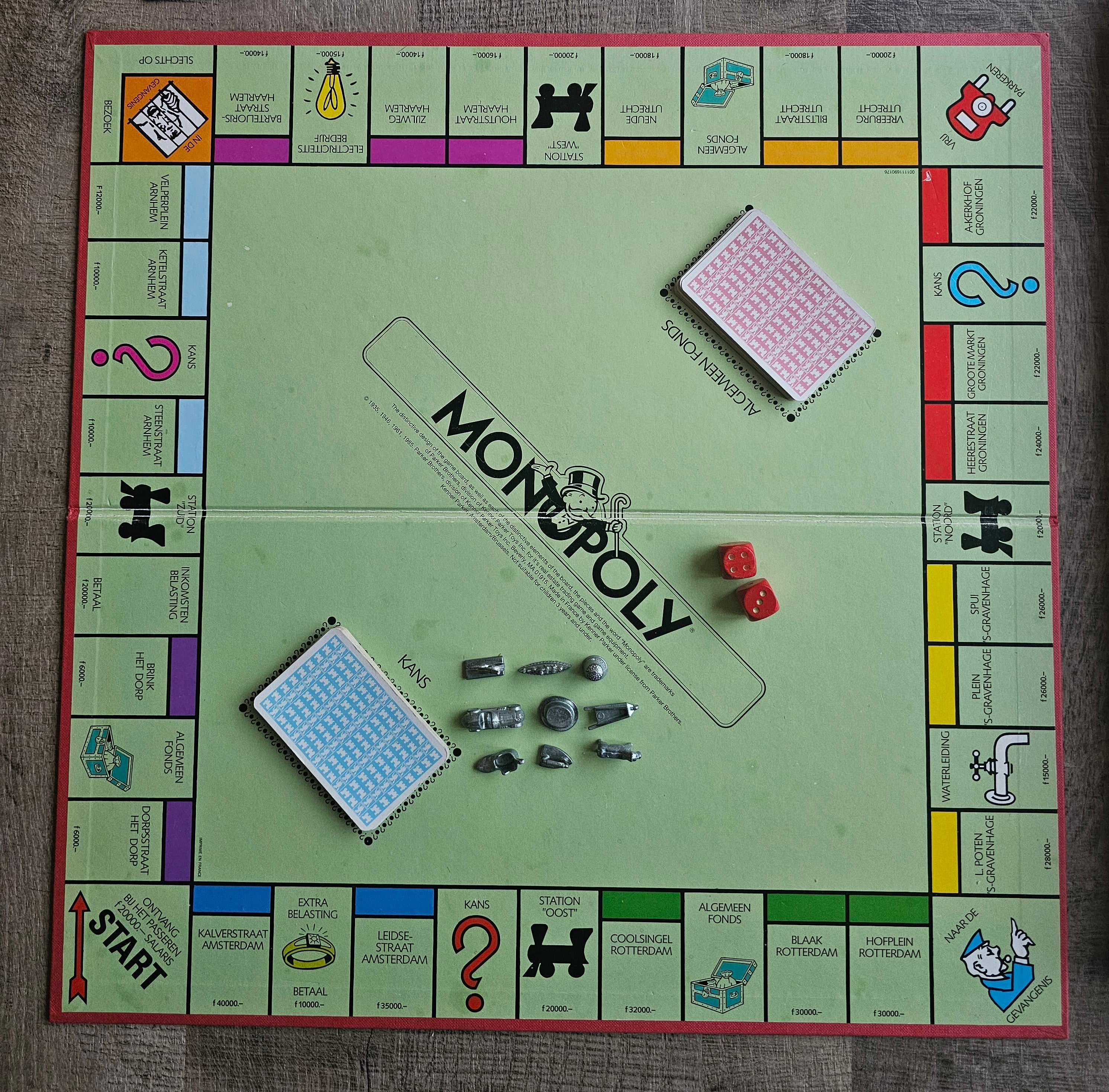 Monopoly Parker editie Nederlands met gulden en metalen pionnen