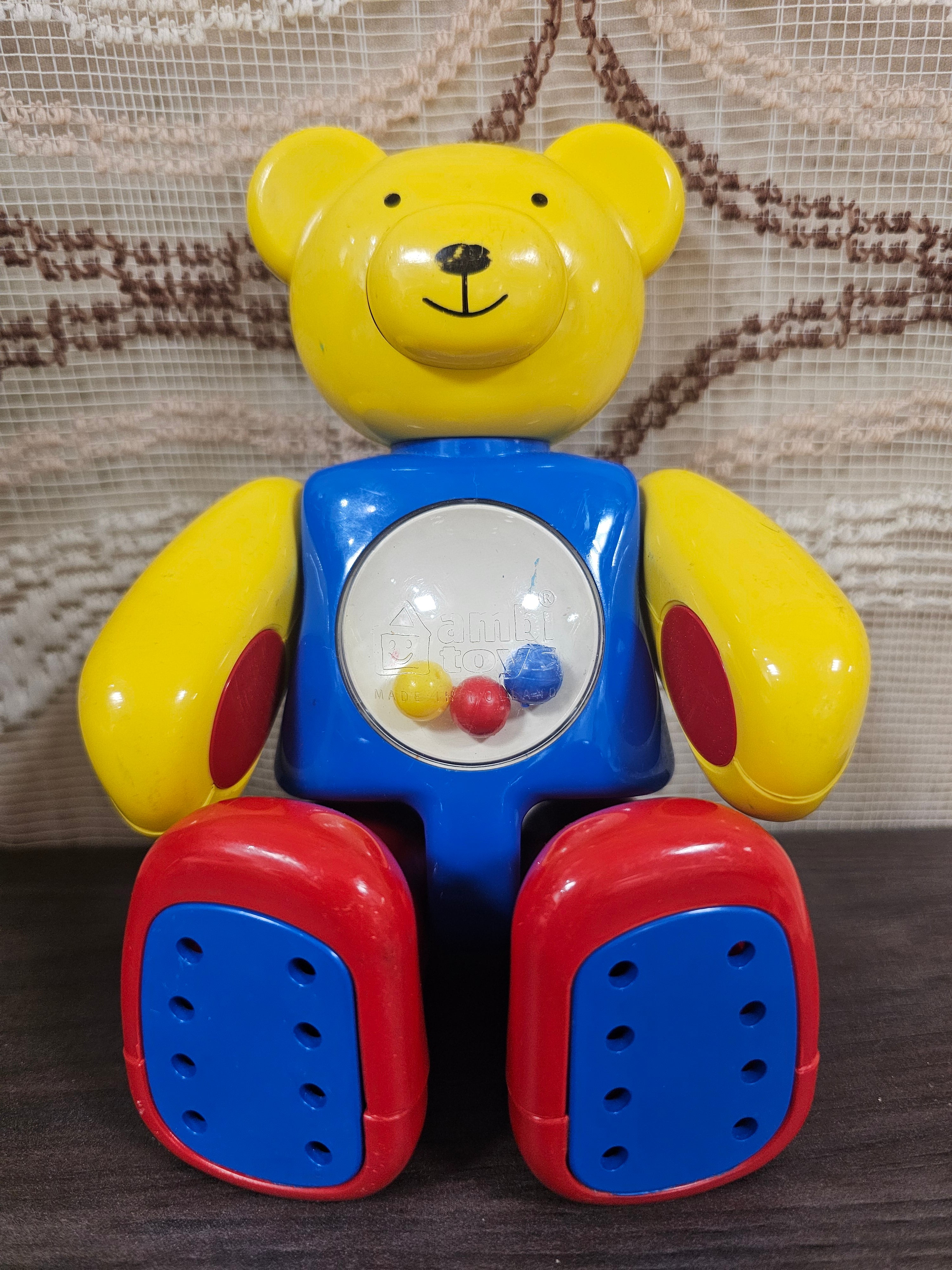 Ambi Toys Action Teddy vintage rammelaar beer