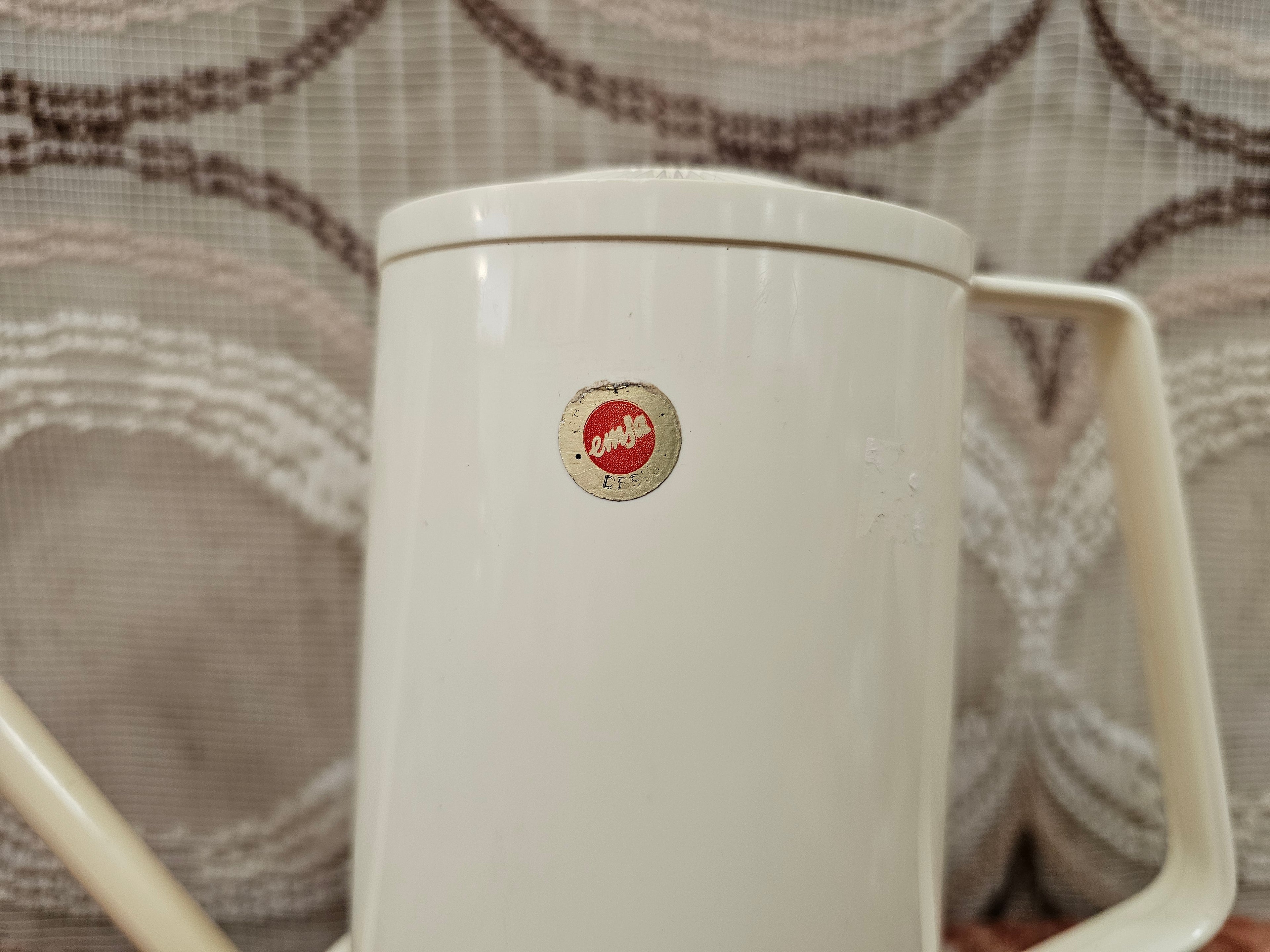 Vintage Emsa gieter wit kunststof jaren 70