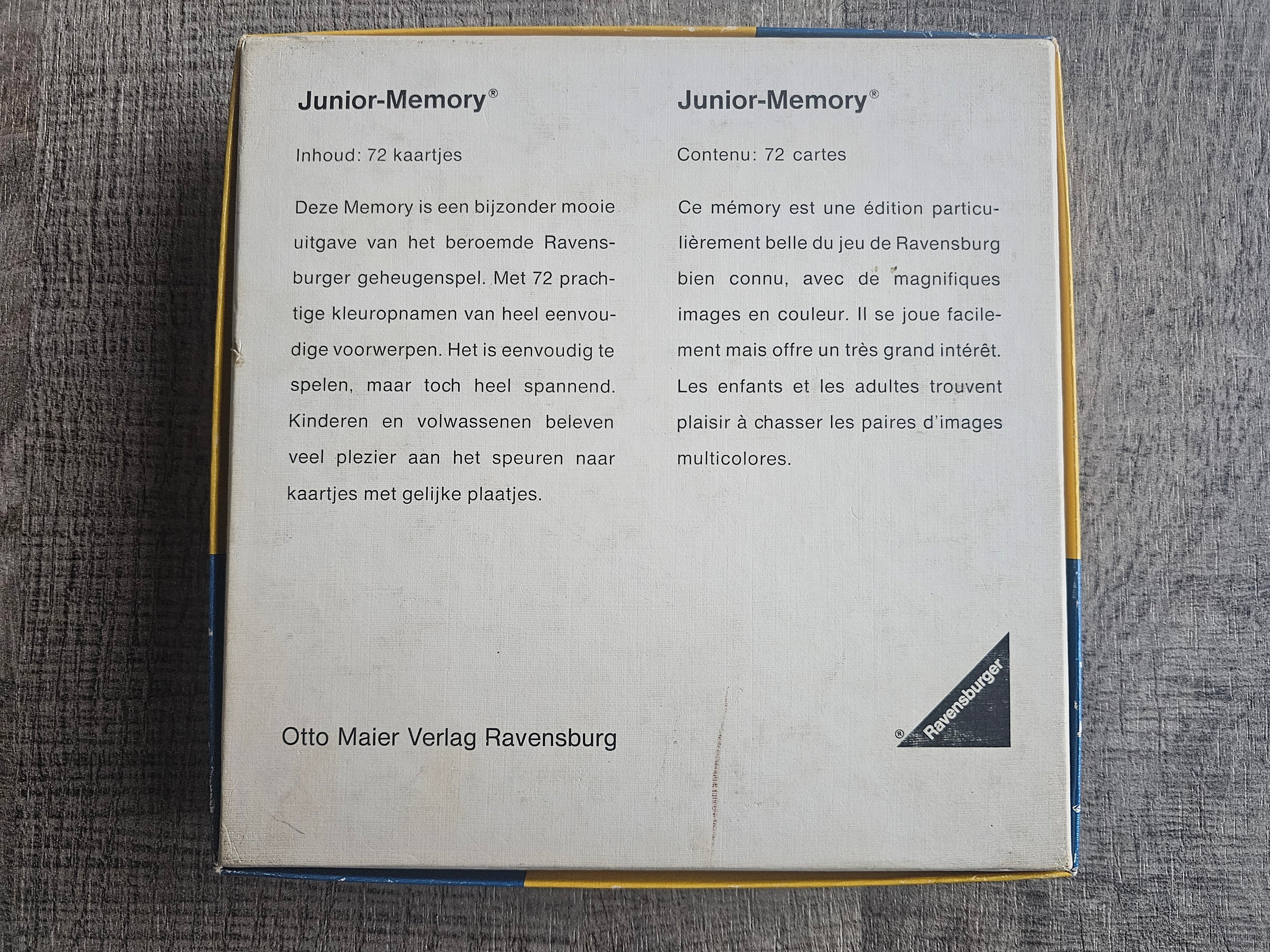 Ravensburger Junior memory 1969 – compleet spel 72 kaartjes