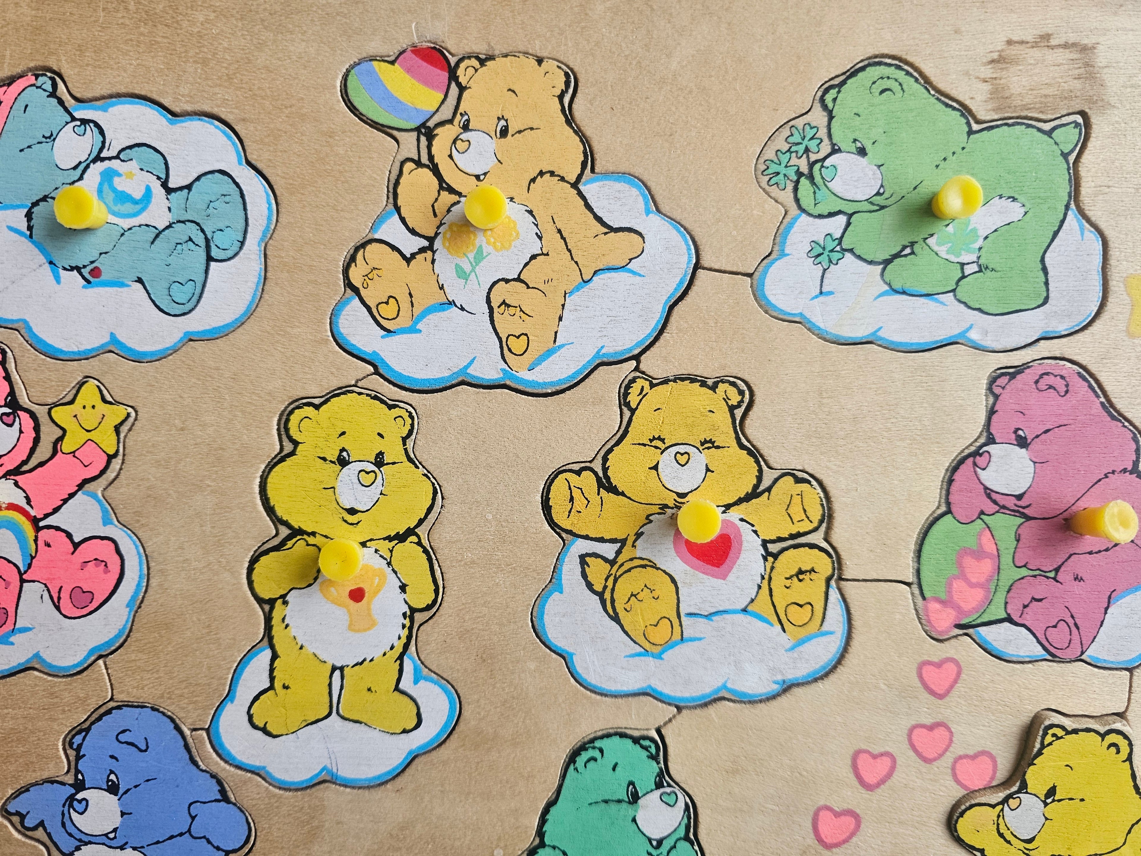 Troetelberen vintage houten puzzel 1985 Care Bears speelgoed