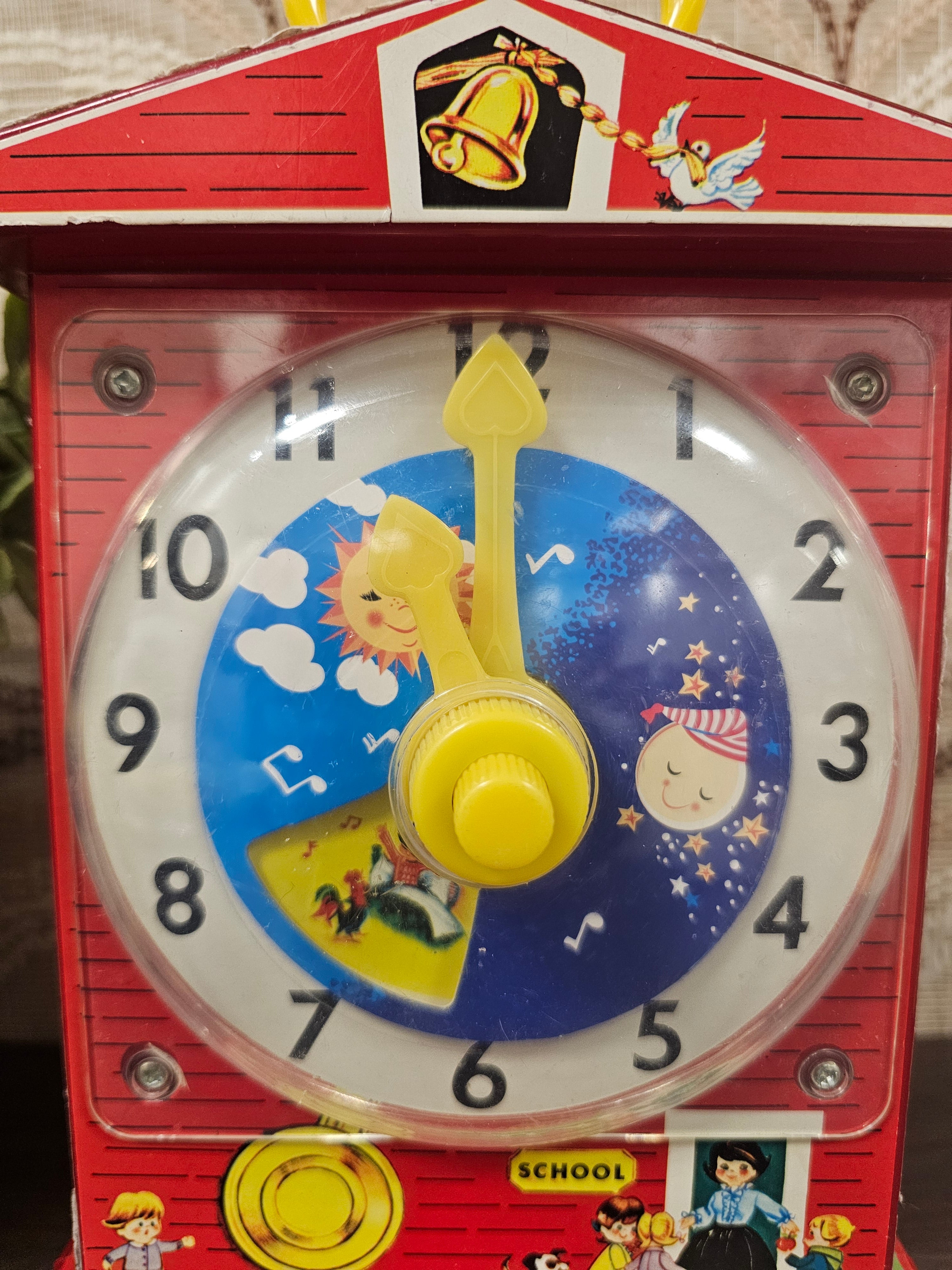 Fisher Price music box teaching clock