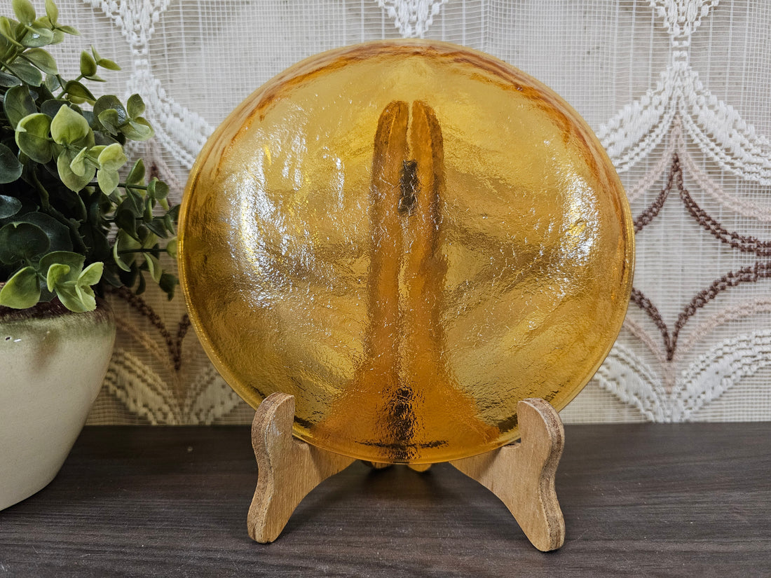 Arcoroc Sierra bord amber 21,5 cm vintage jaren &