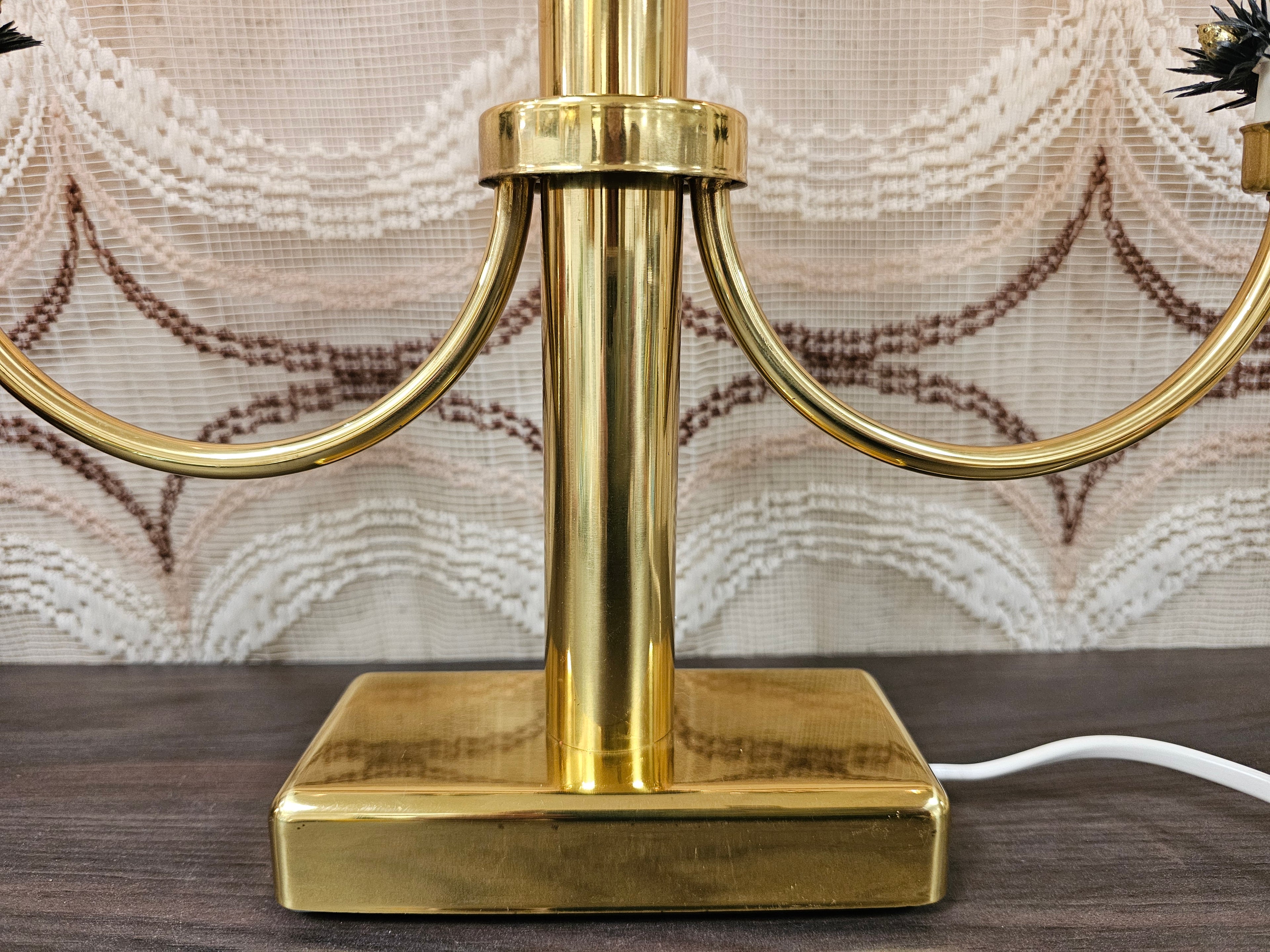 Konstsmide messing elektrische kandelaar vintage kerstverlichting