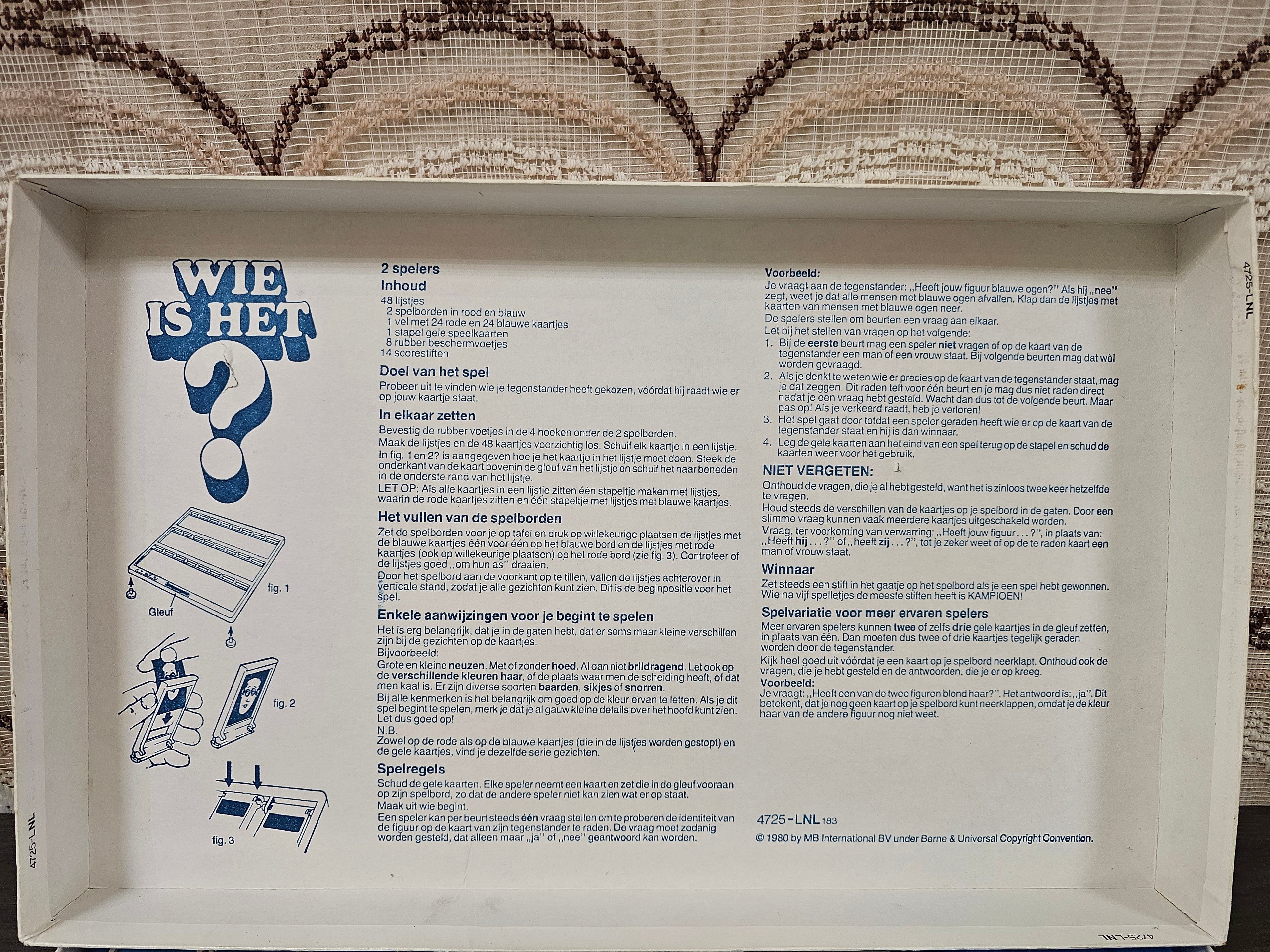 MB Spel Wie is het? Vintage editie 1981 compleet