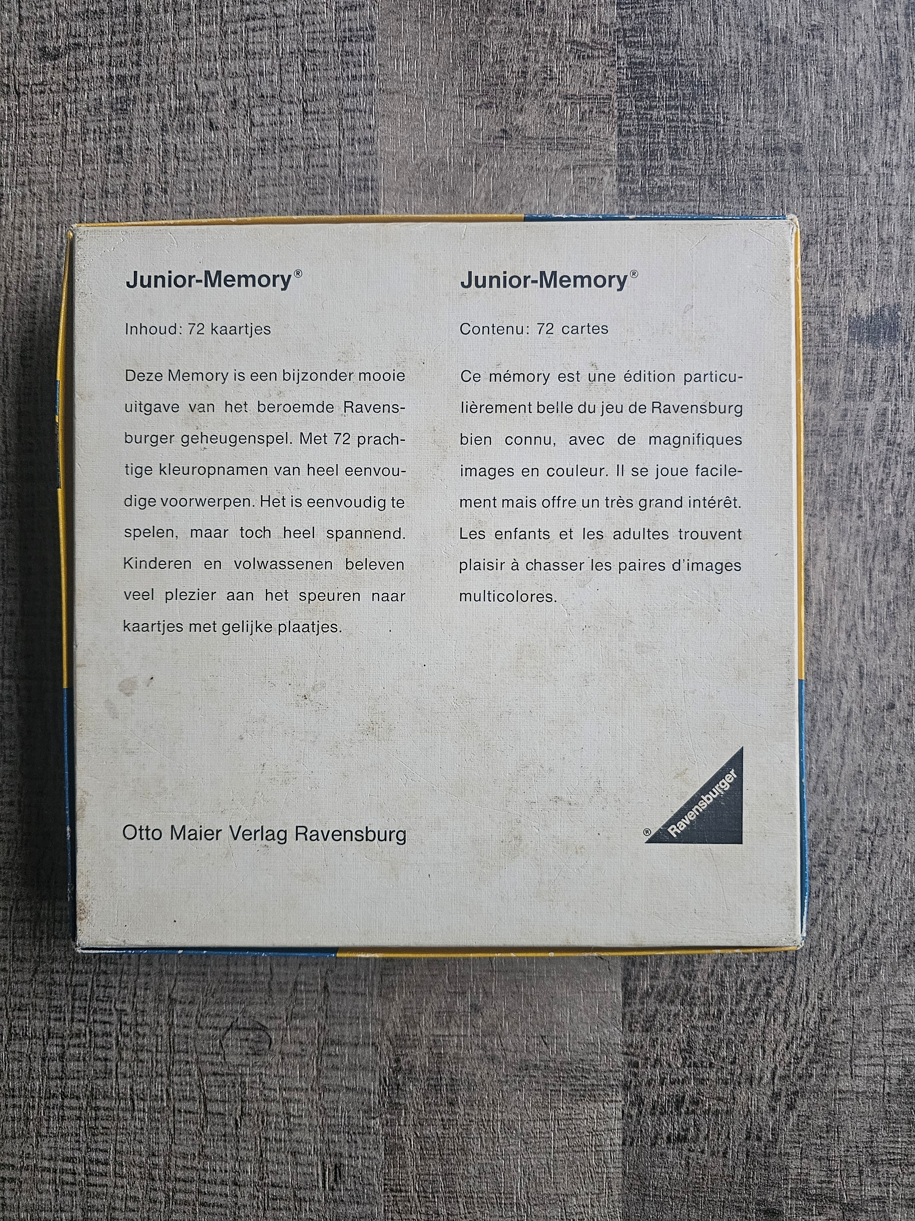 Ravensburger Junior memory 1969 compleet spel 72 kaartjes