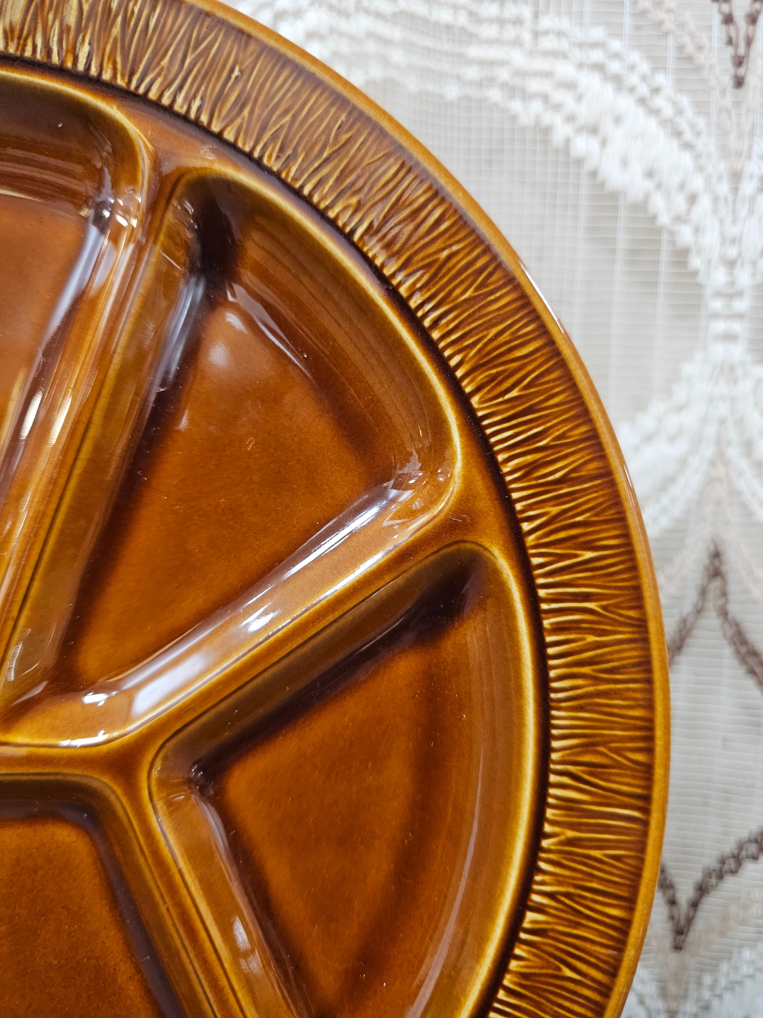 Boch la Louviere fondueborden bruin