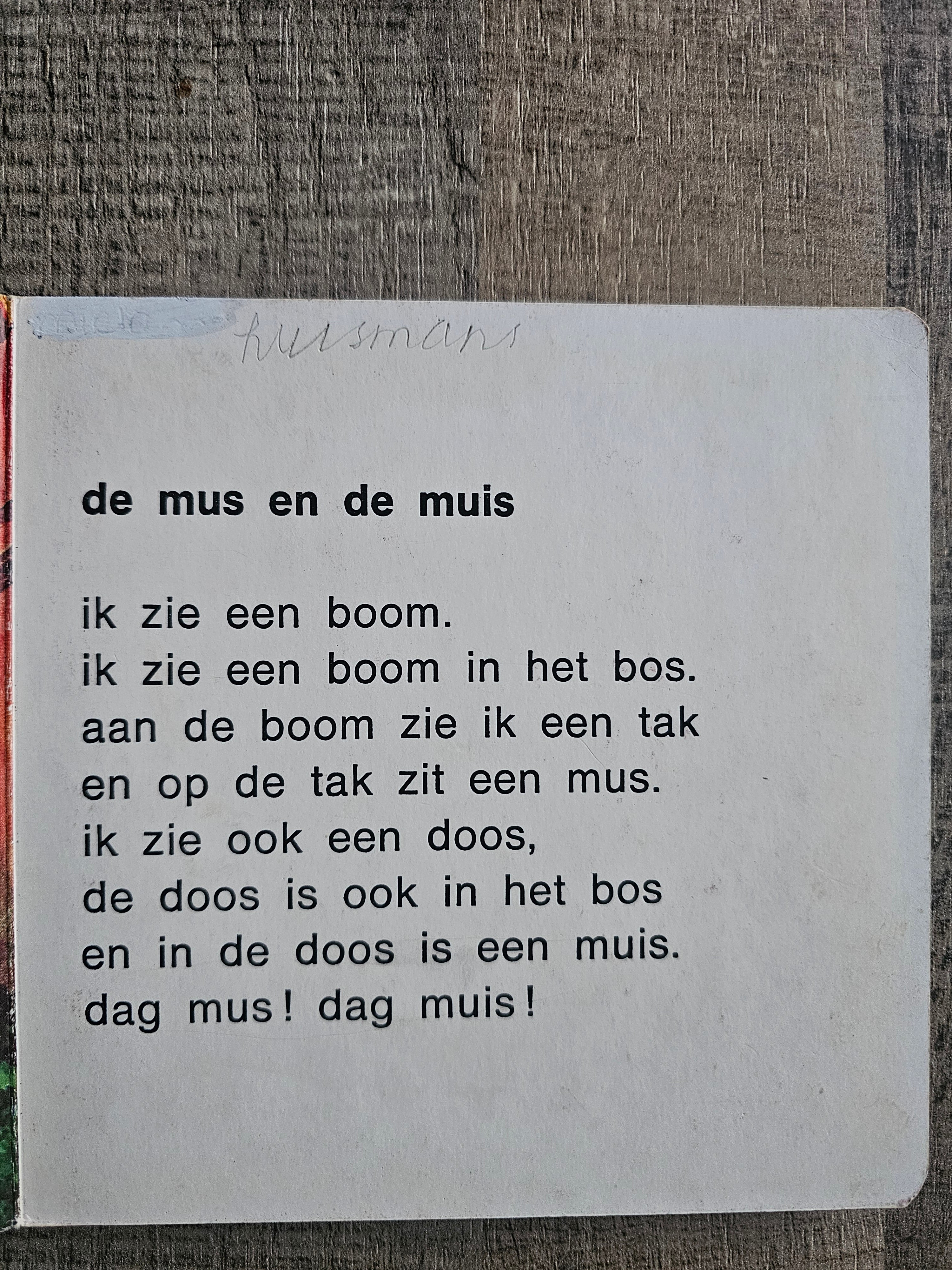 Botjes boekje 8 "de mus en de muis" vintage kinderboekje deel 8