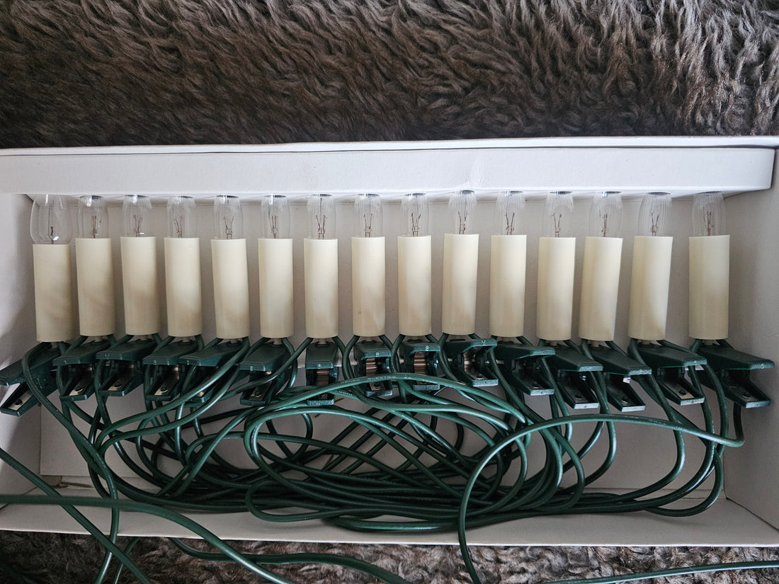 Hema kerstboomverlichting vintage 15 klemlampjes in doos