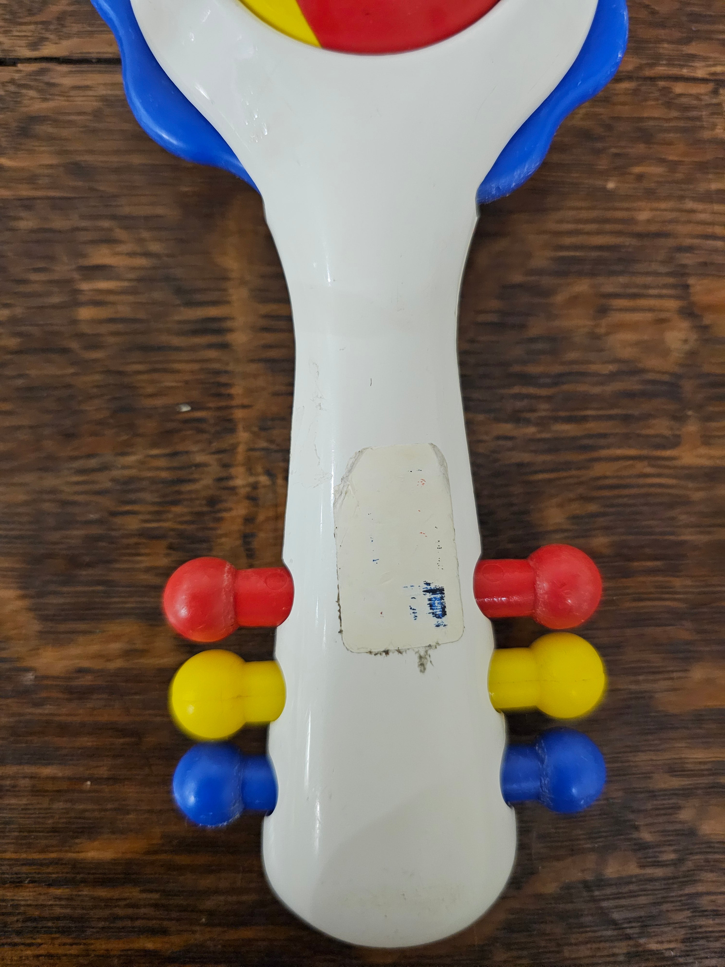 Ambi Toys rammelaar Handy Dandy – blauwe rand – jaren 80